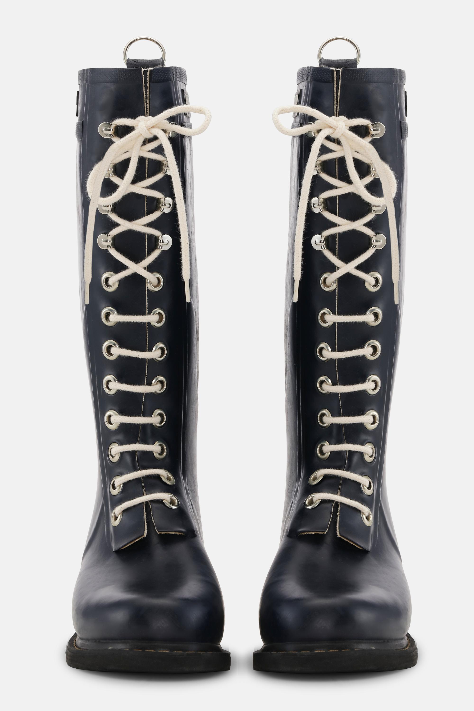 Long Rubber Boots - Dark Indigo