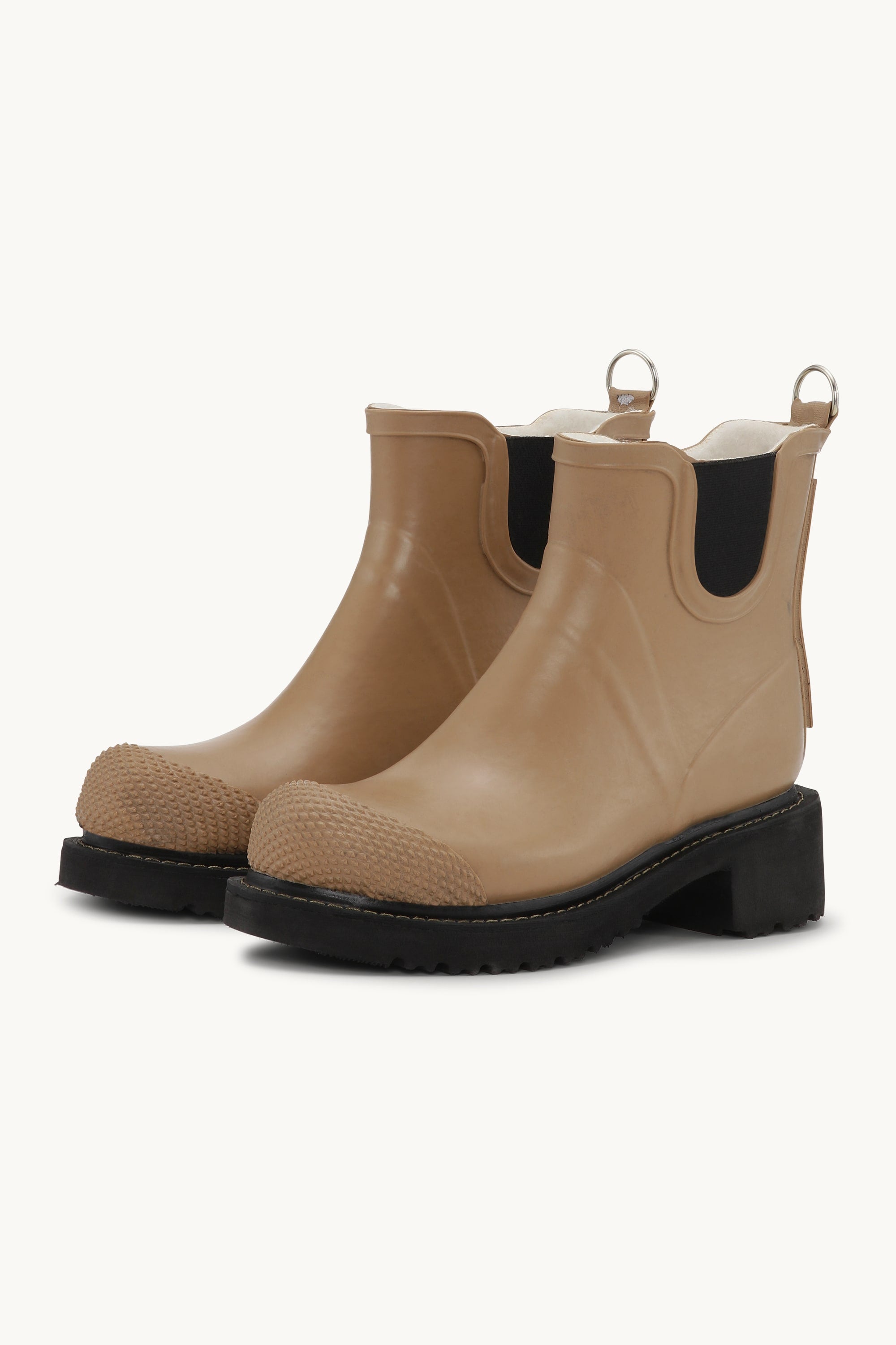 Botas Cortas De Goma Con Tacón Alto - Otter