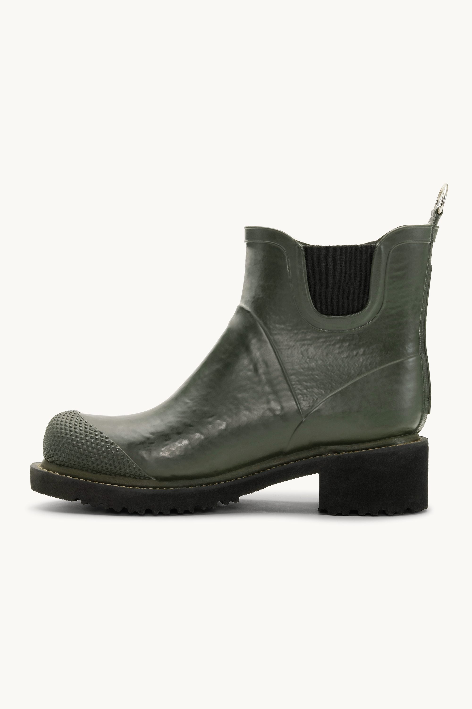 Botas Cortas De Goma Con Tacón Alto - Army