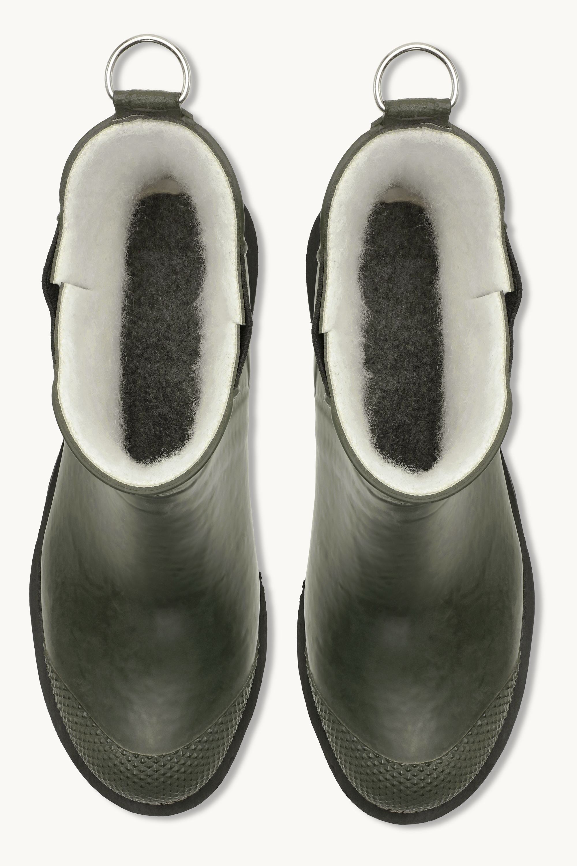 Botas Cortas De Goma Con Tacón Alto - Army