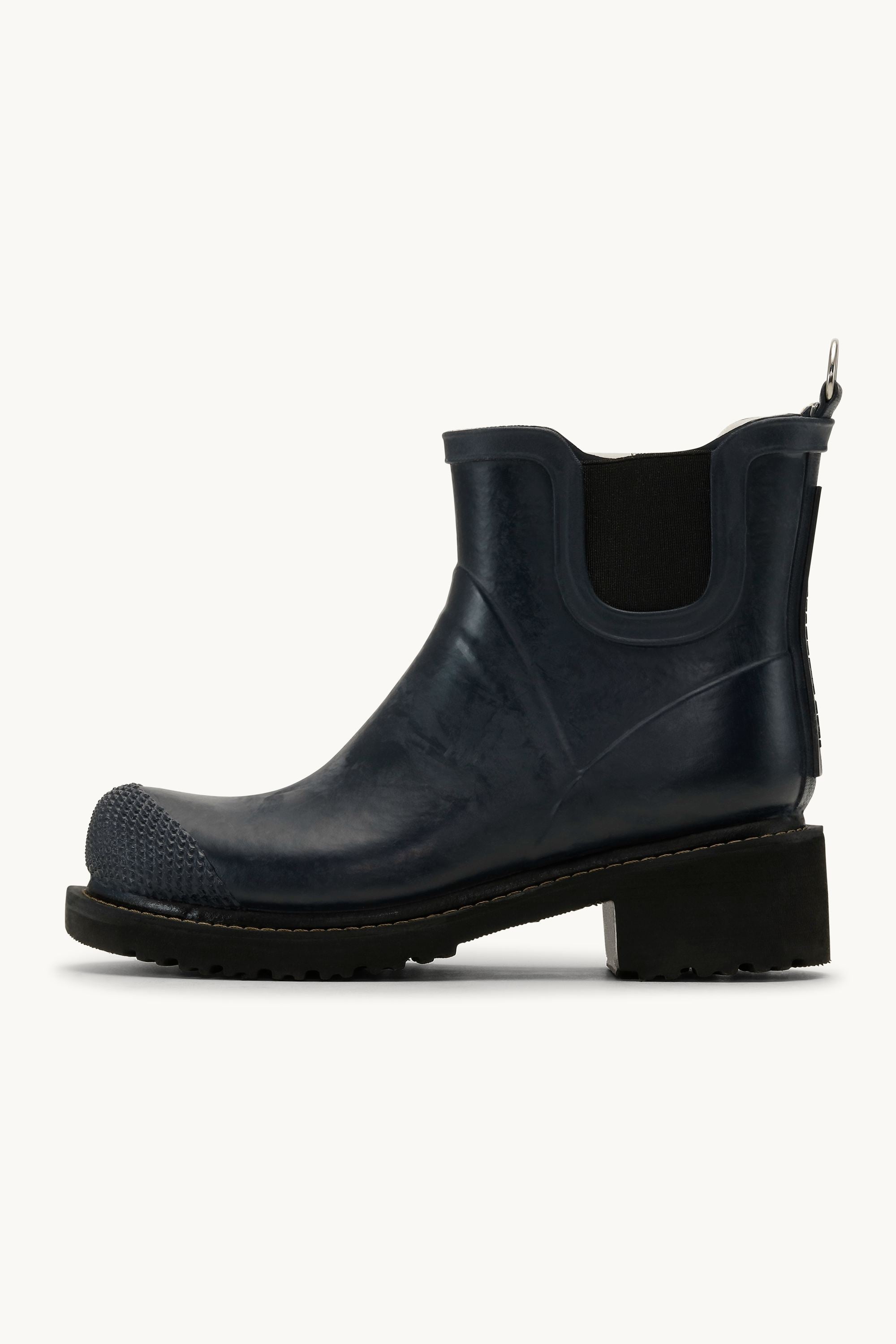 Botas Cortas De Goma Con Tacón Alto - Indigo Oscuro