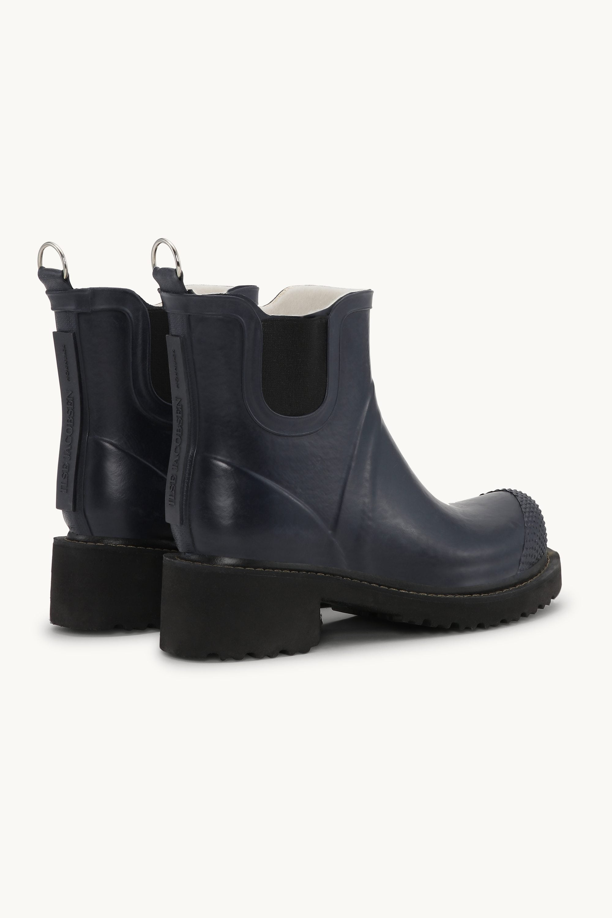 Botas Cortas De Goma Con Tacón Alto - Indigo Oscuro