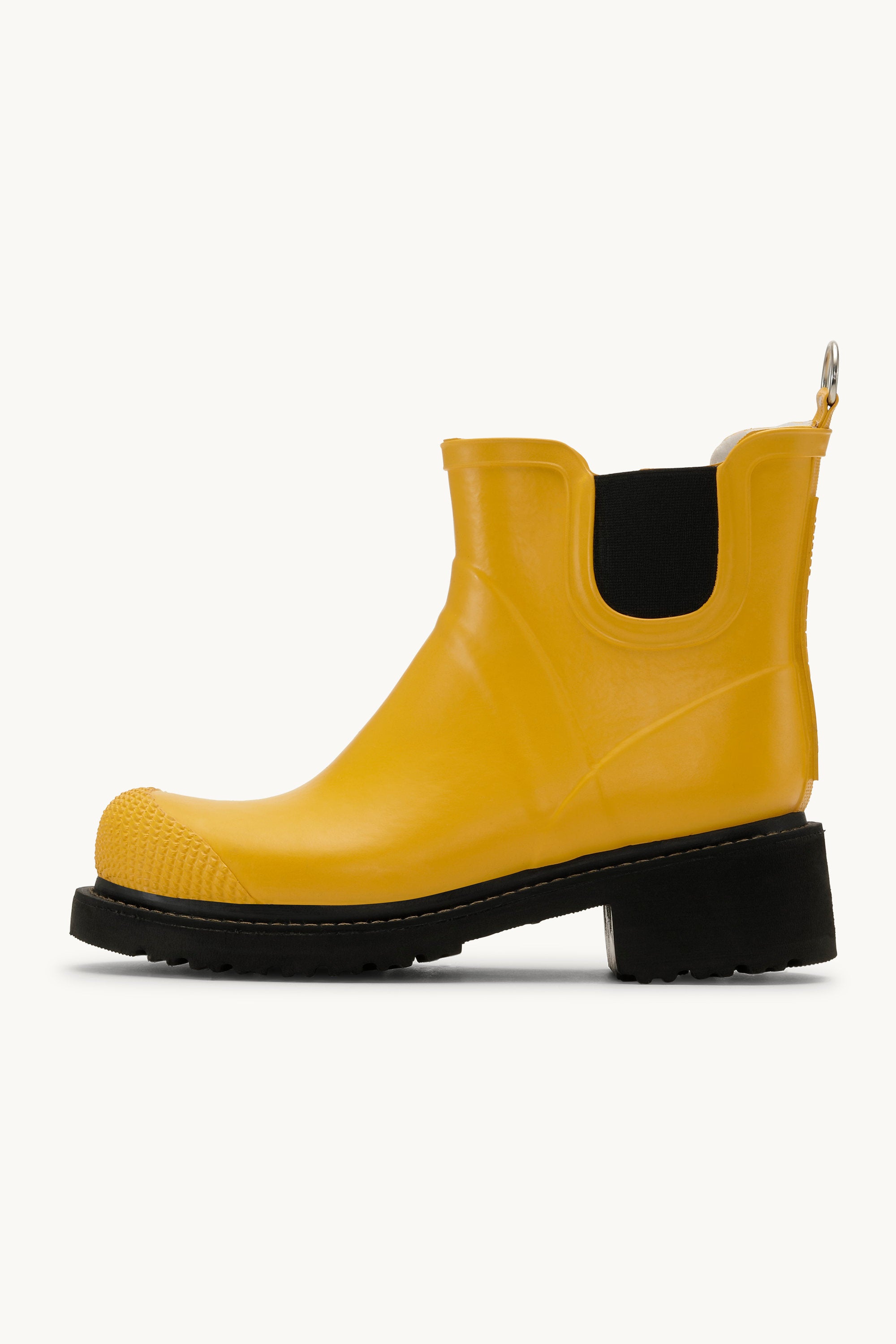 Botas Cortas De Goma Con Tacón Alto - Amarillo Cibernético