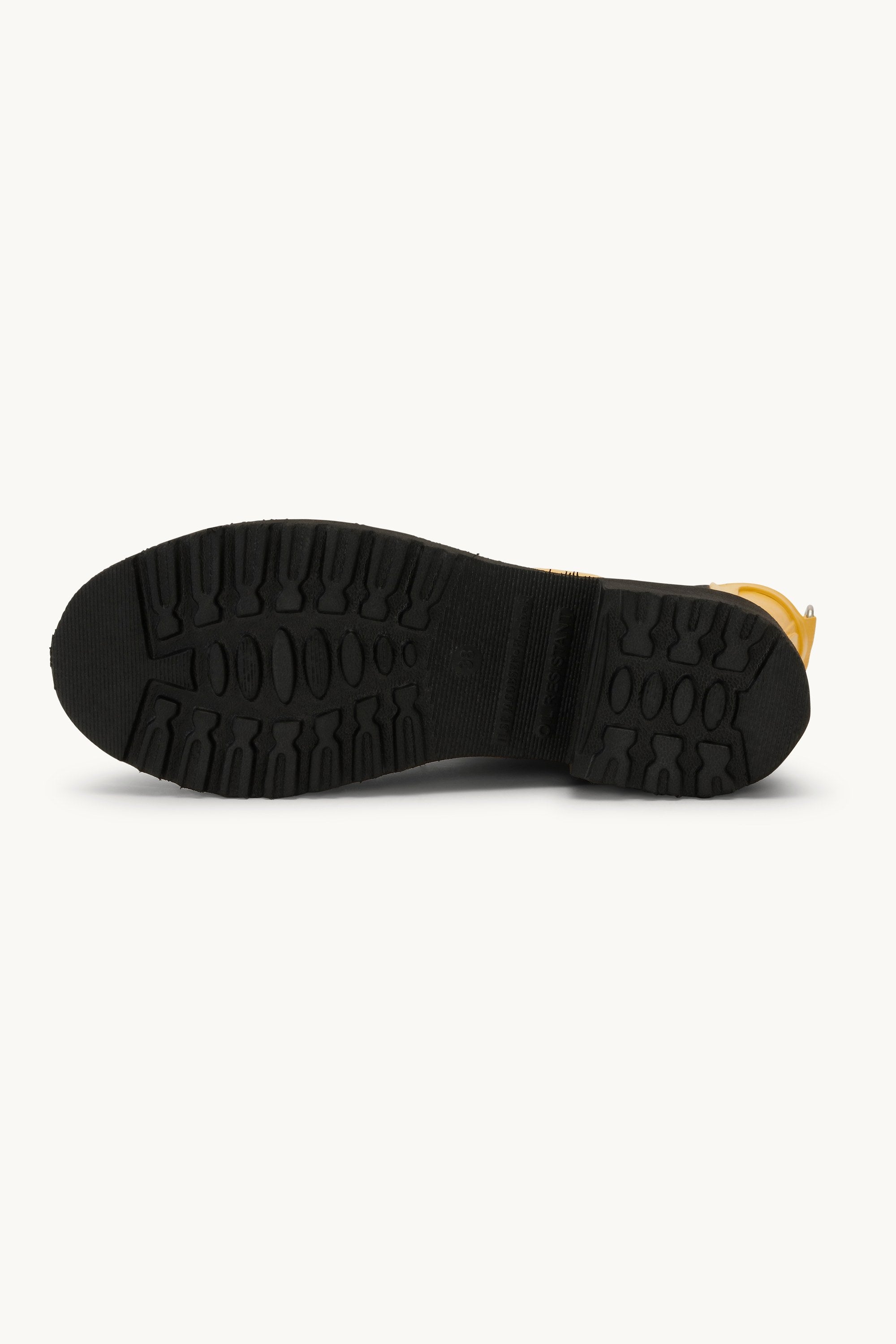 Botas Cortas De Goma Con Tacón Alto - Amarillo Cibernético