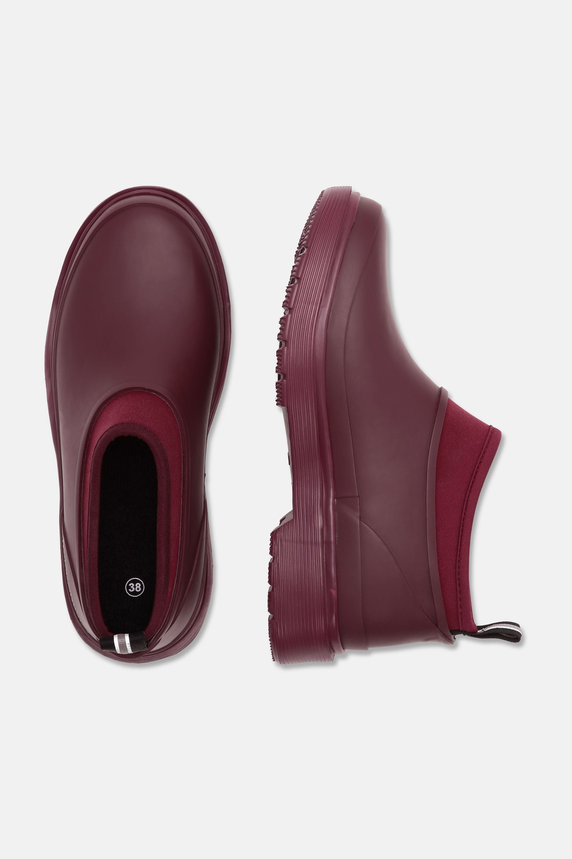 Zuecos de Lluvia Soft-Top - Maroon Banner