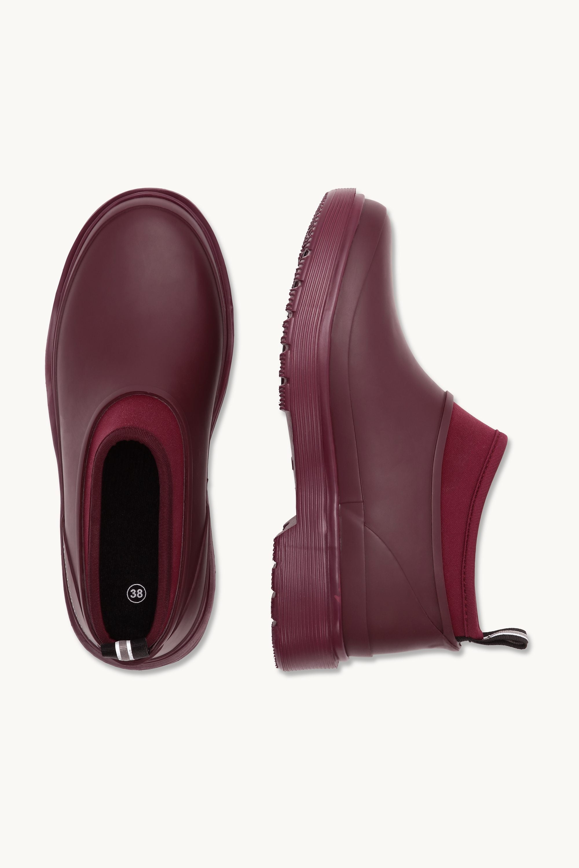 Zuecos de Lluvia Soft-Top - Maroon Banner
