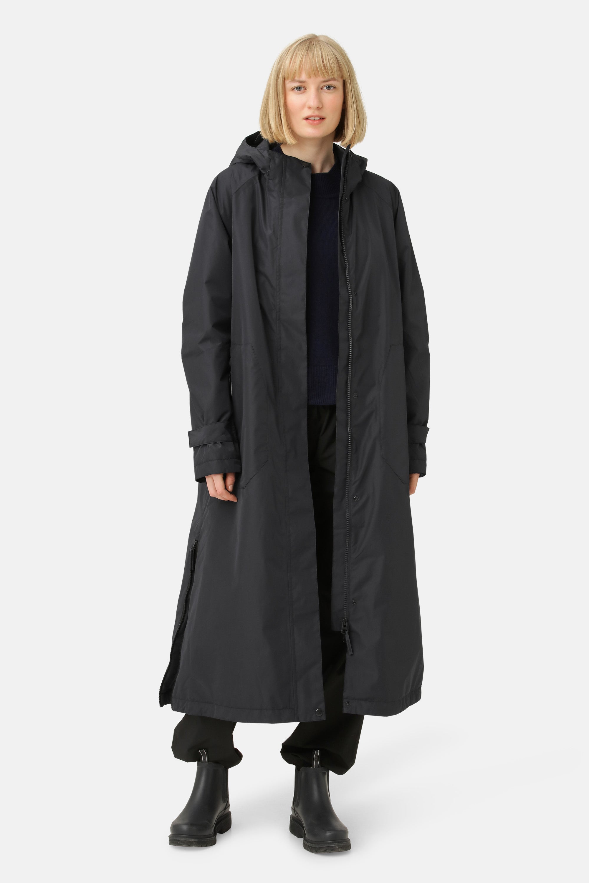 Ilse Jacobsen Hornbæk Rain Eco Finished long Raincoat Raincoat 660 Dark Indigo