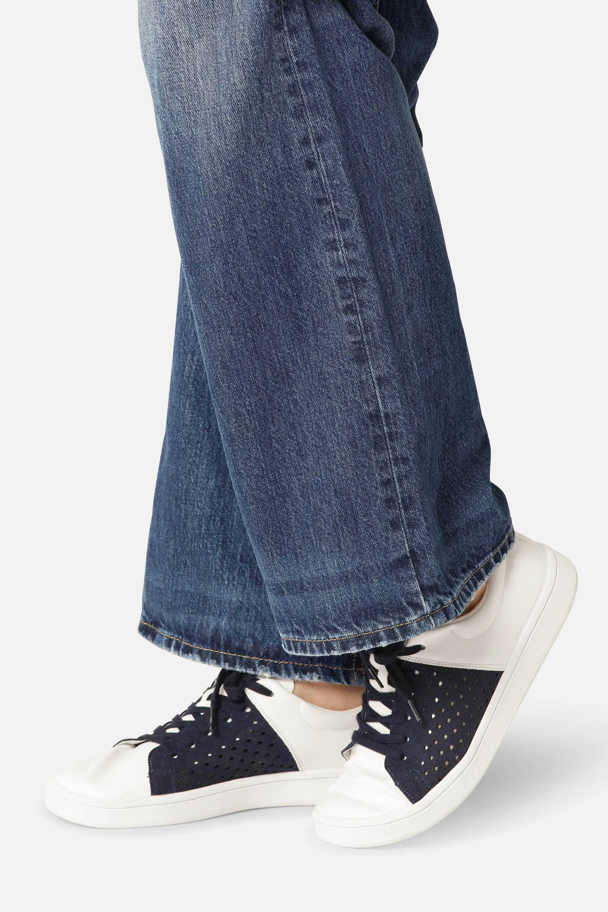 City Sneaker - White Dark Indigo