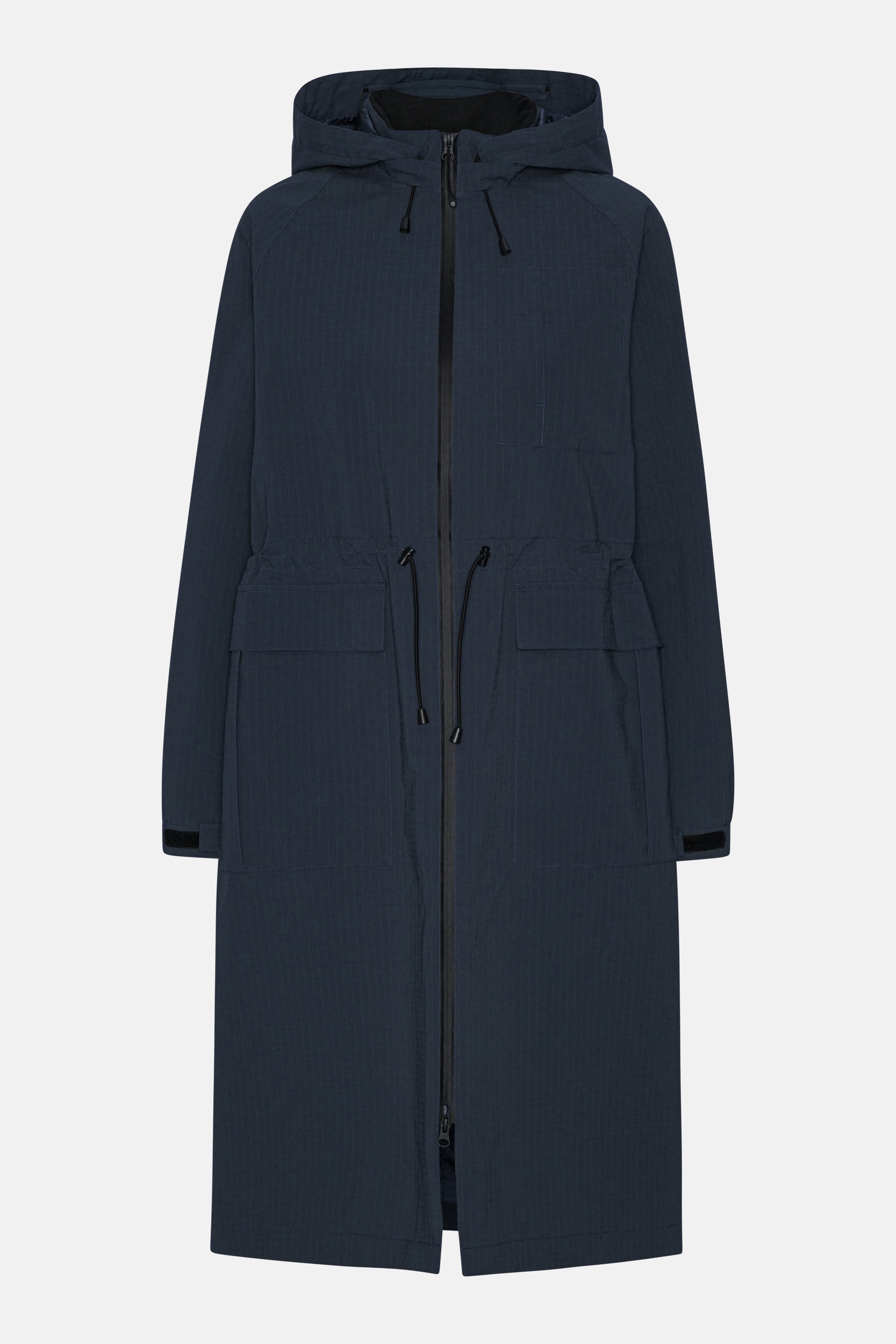 Long Winter Coat - Dark Indigo