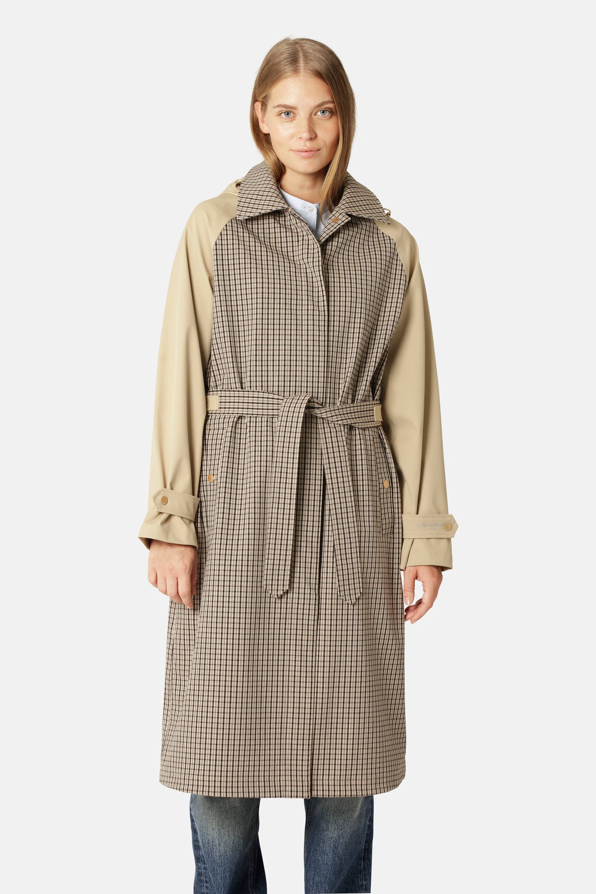 Trench Raincoat - White Pepper