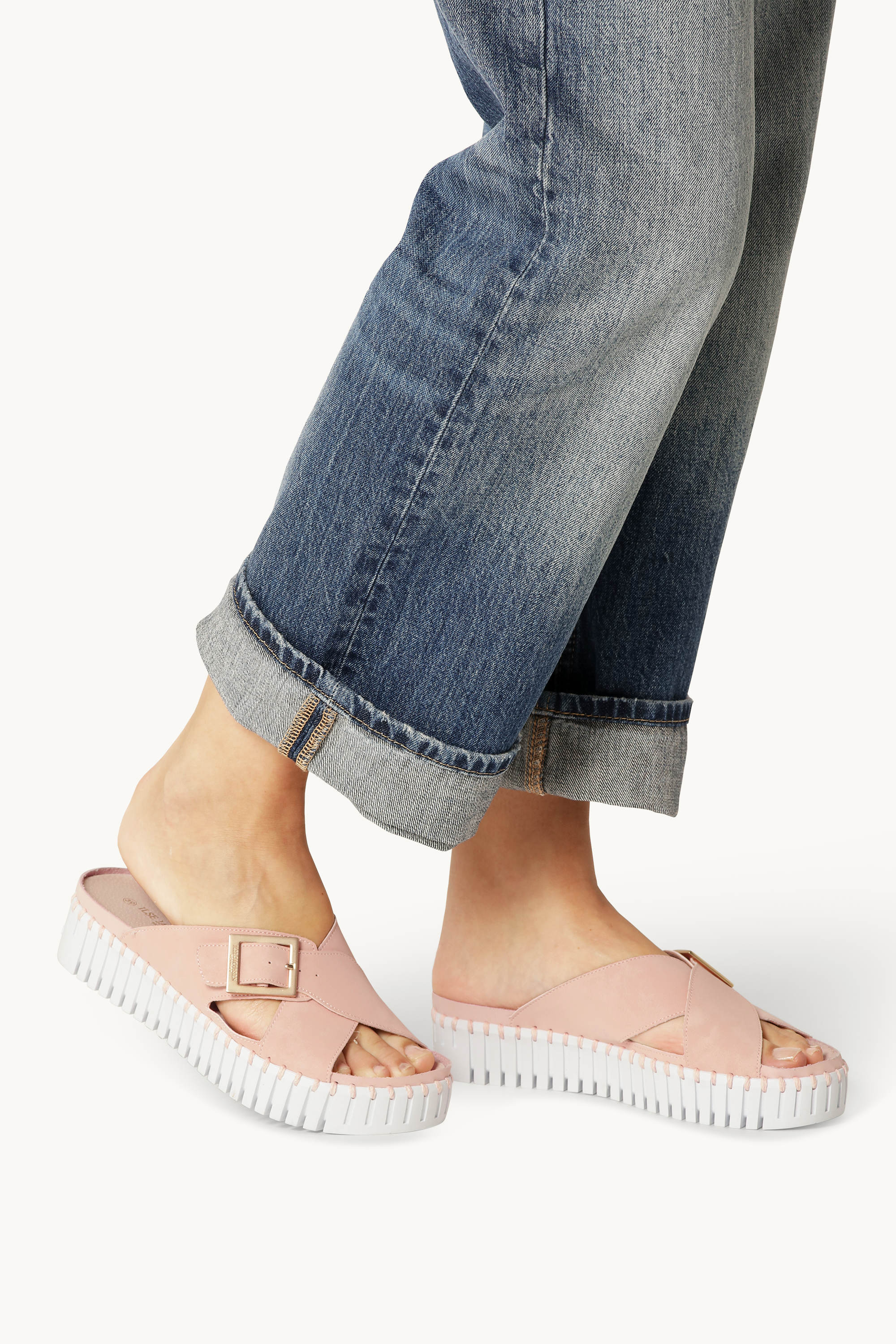 Sandalias Crossover - Adobe Rose White