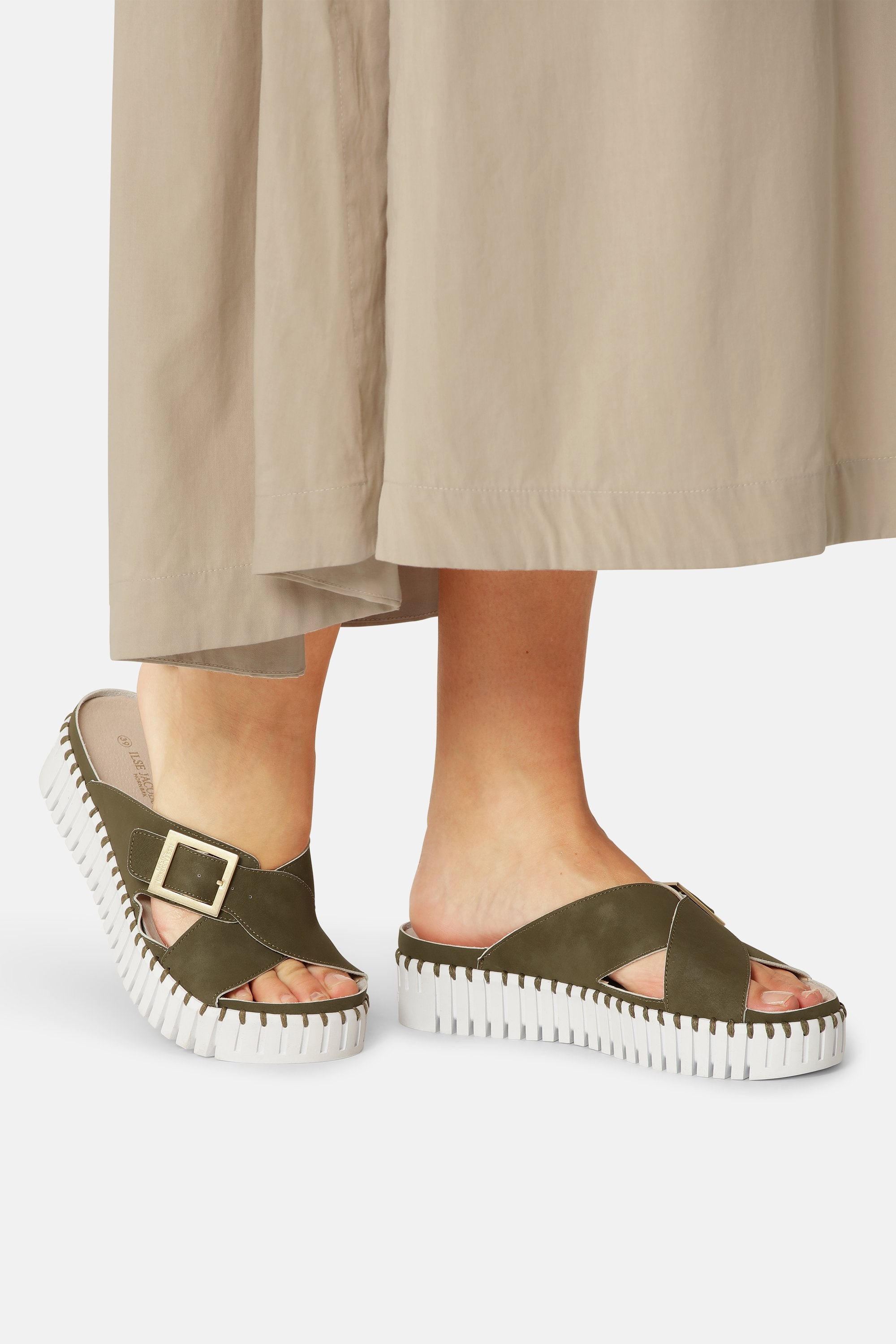 Sandalias Crossover - Army White