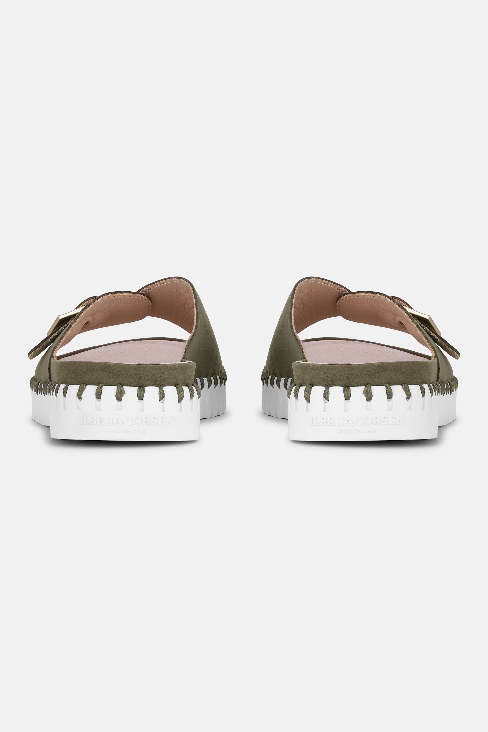 Sandalias Hebilla - Deep Olive White