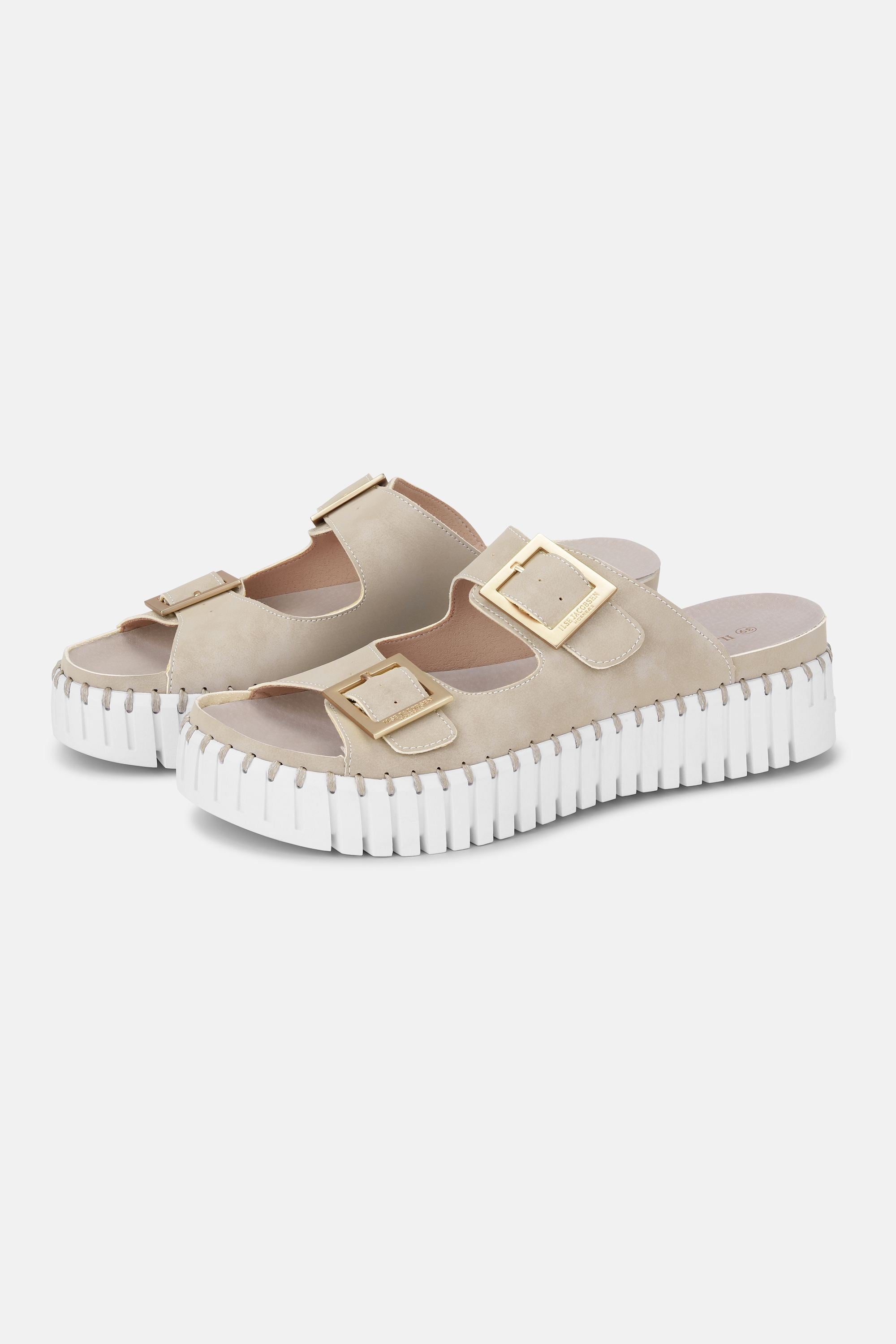 Platform Sandals Buckle - Atmosphere White