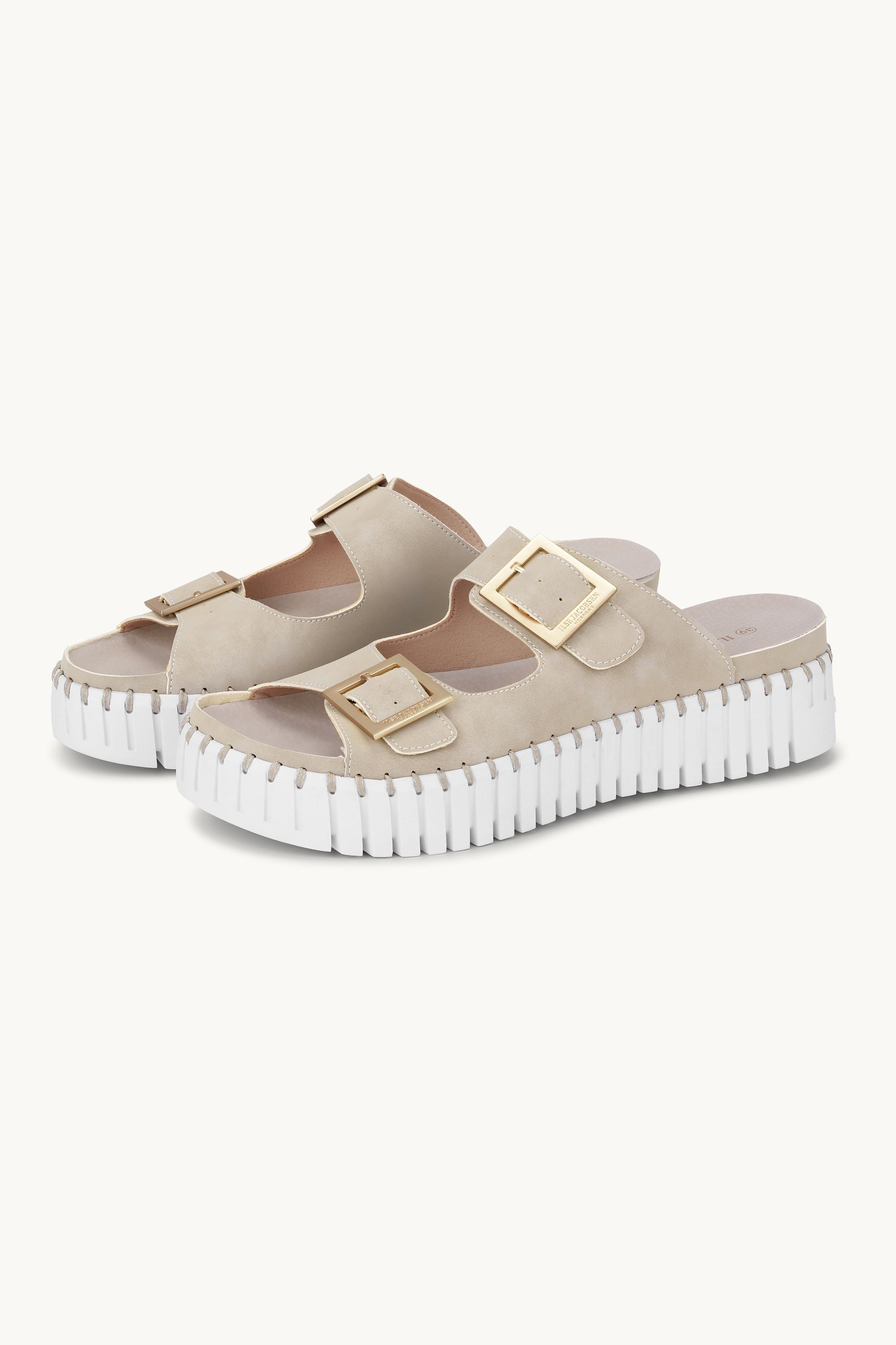 Platform Sandals Buckle - Atmosphere White