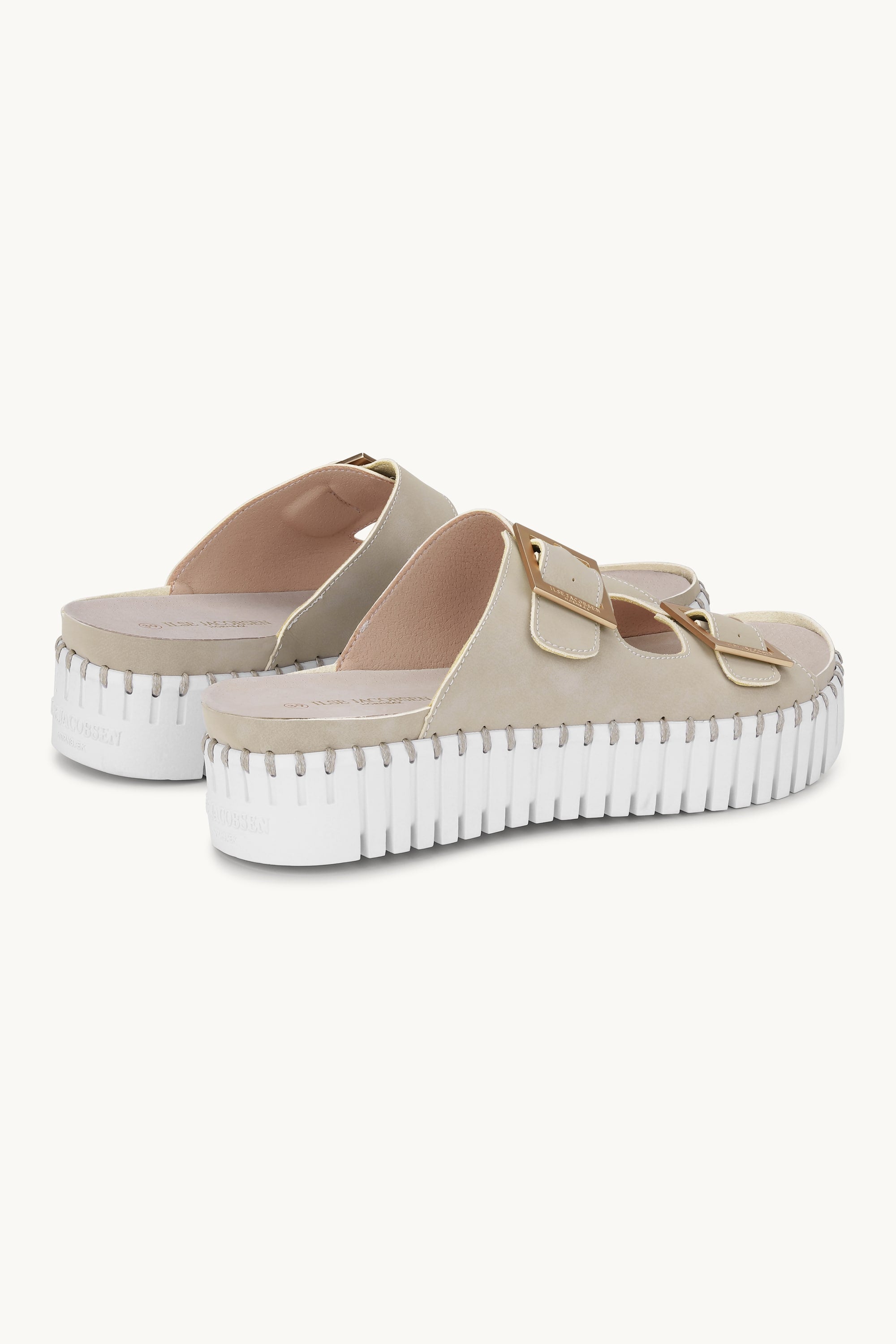 Platform Sandals Buckle - Atmosphere White
