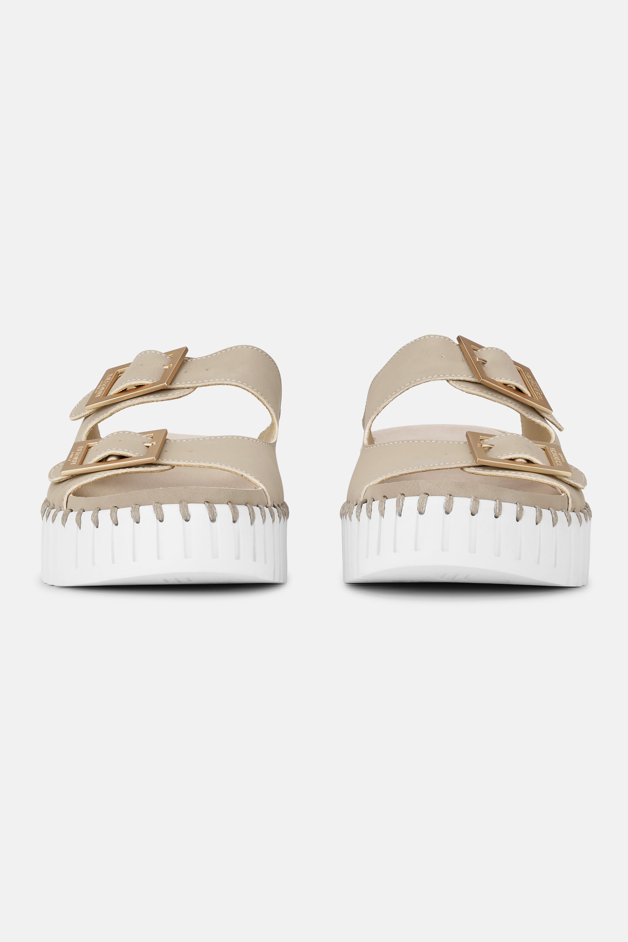 Platform Sandals Buckle - Atmosphere White