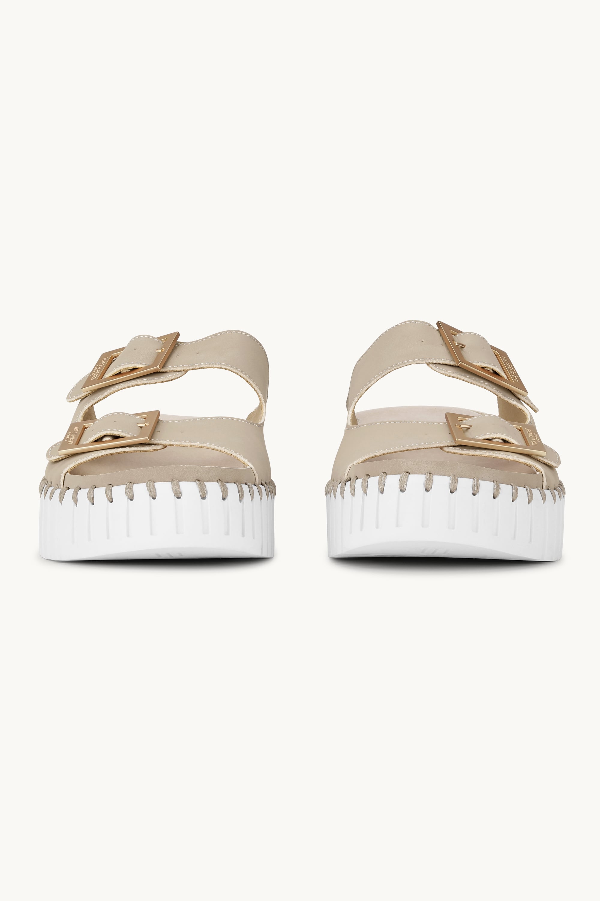 Platform Sandals Buckle - Atmosphere White