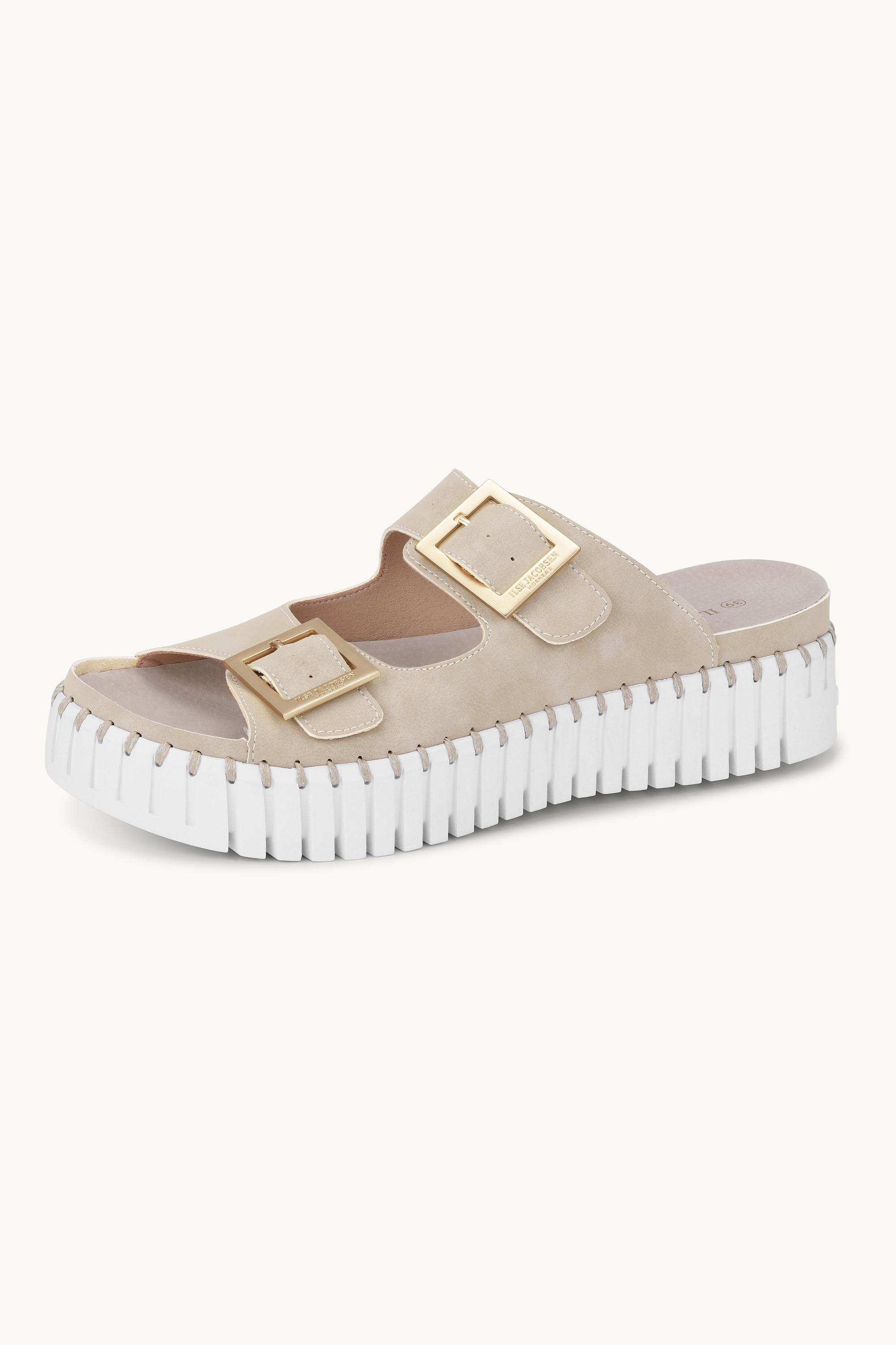 Platform Sandals Buckle - Atmosphere White