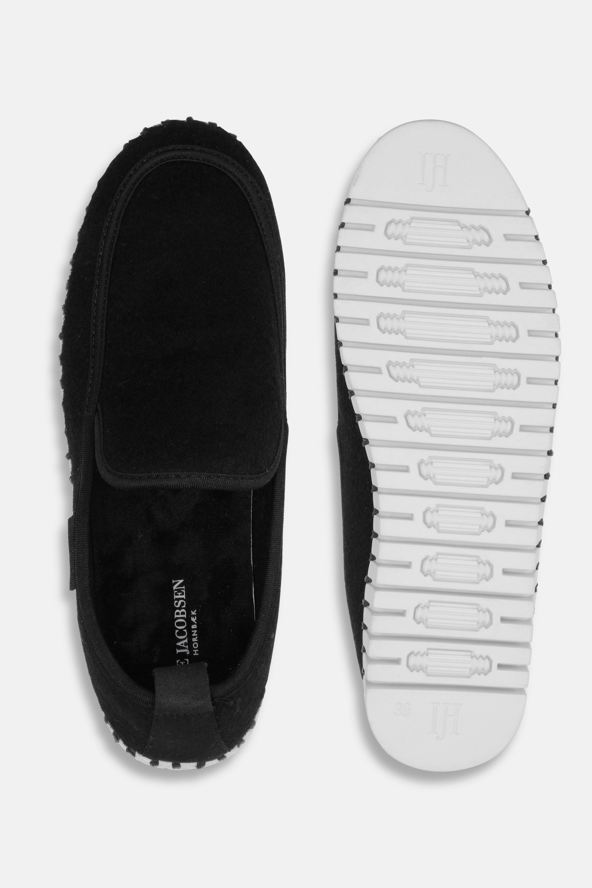 Tulip Wool Loafer - Black White