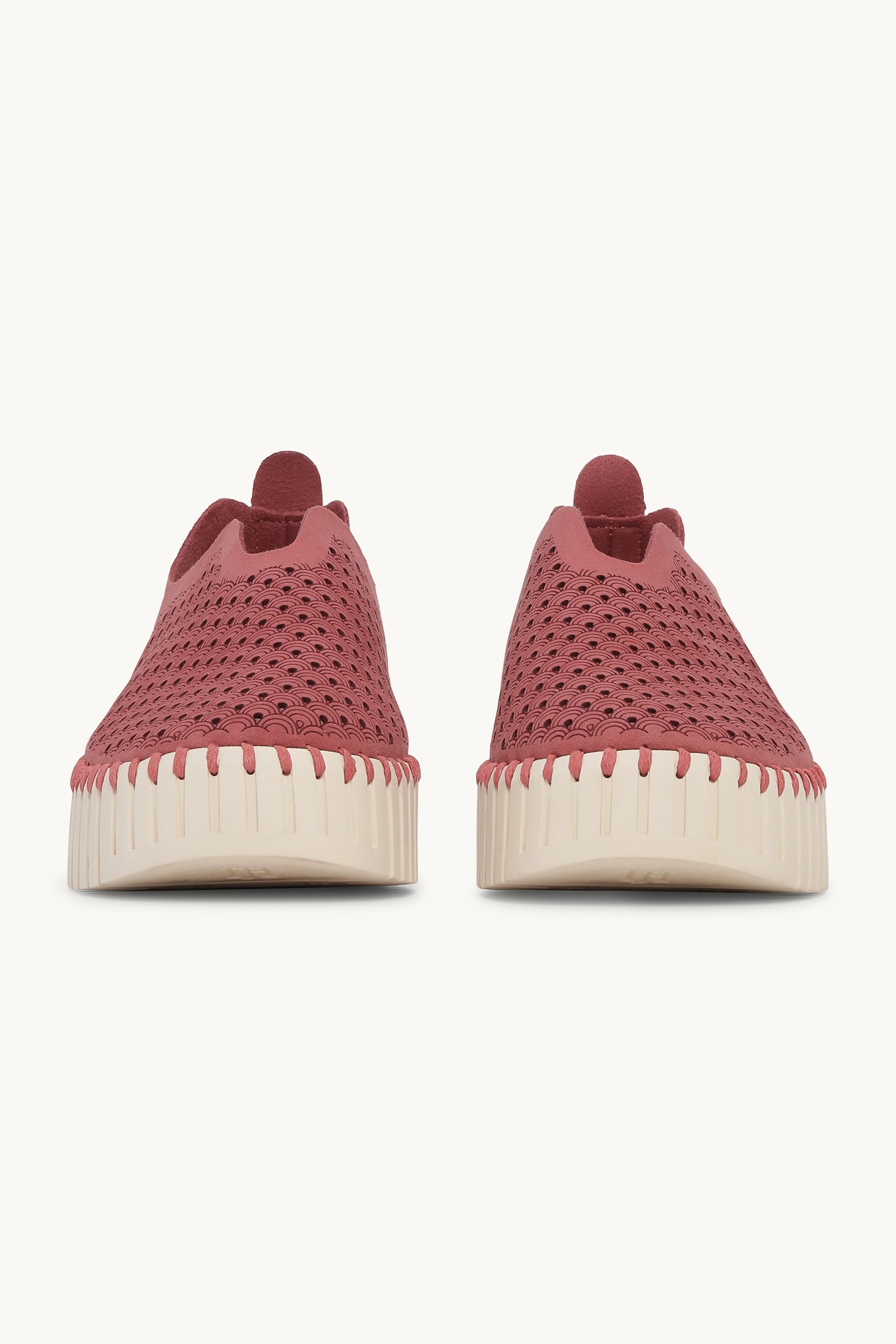 Tulip Zapatos Planos con Plataforma - Rouge Pearled Ivory