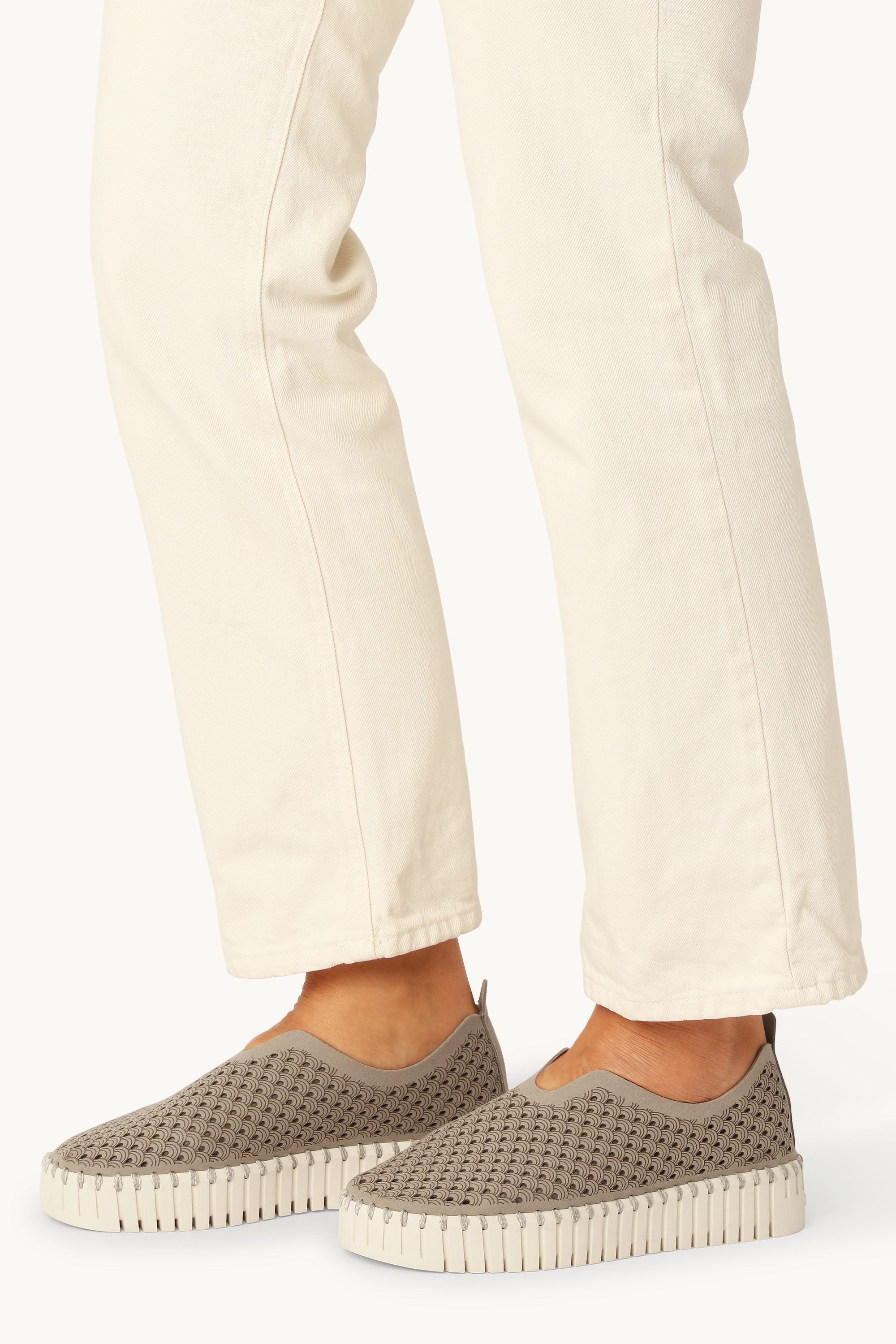 Tulip Zapatos Planos con Plataforma - Coriander Pearled Ivory