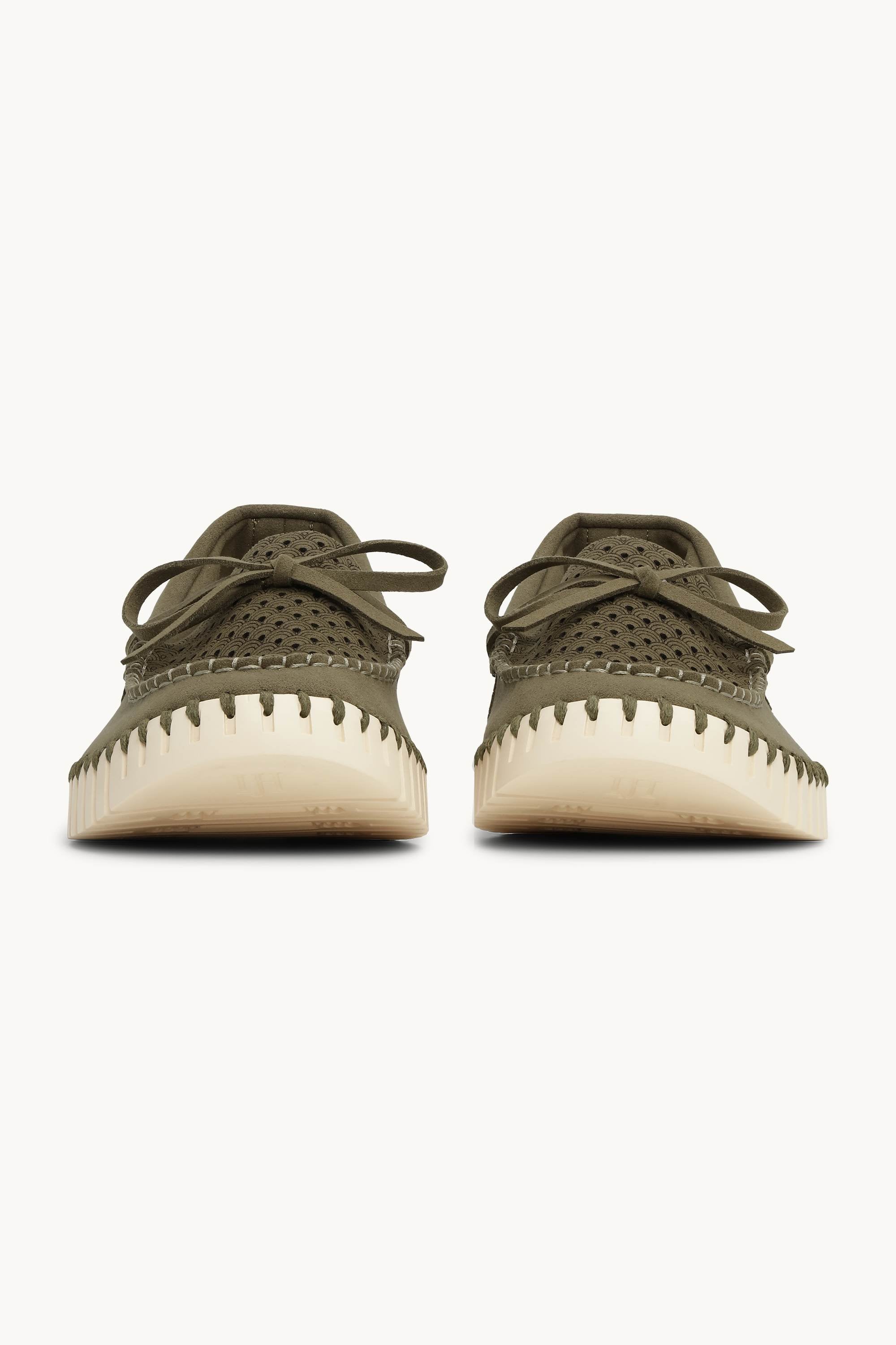 Tulip Sailor Shoe for Men - Deep Olive Pearled Ivory