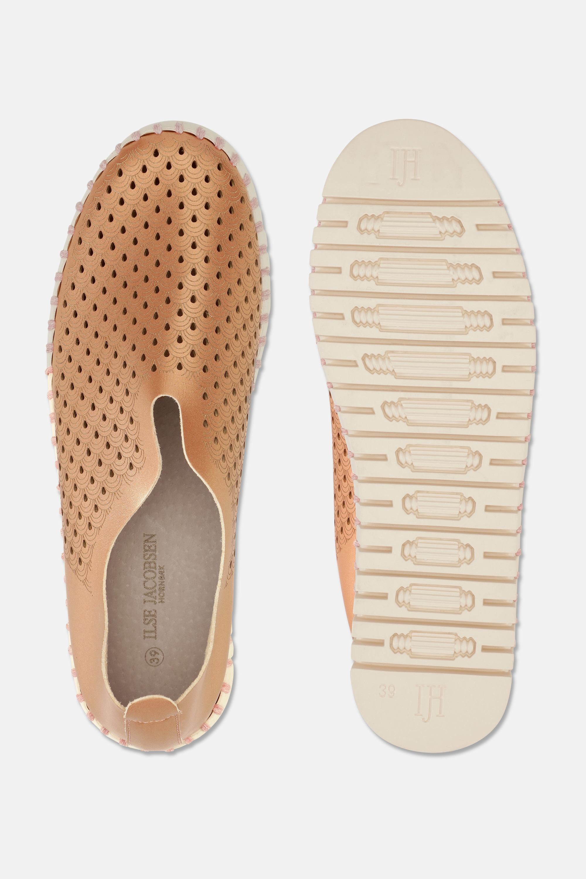 Tulip Zapatos Planos Metalizados - Rose Gold