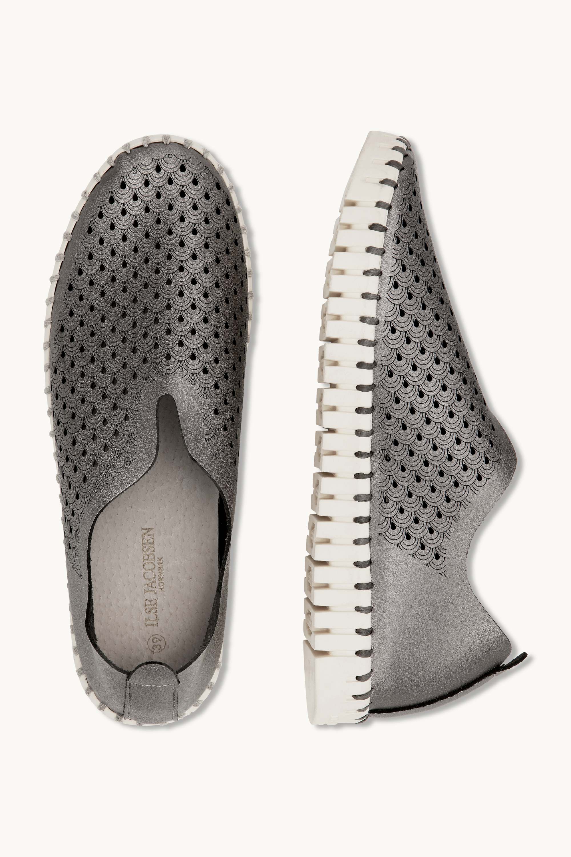 Tulip Zapatos Planos Metalizados - Gun Metal