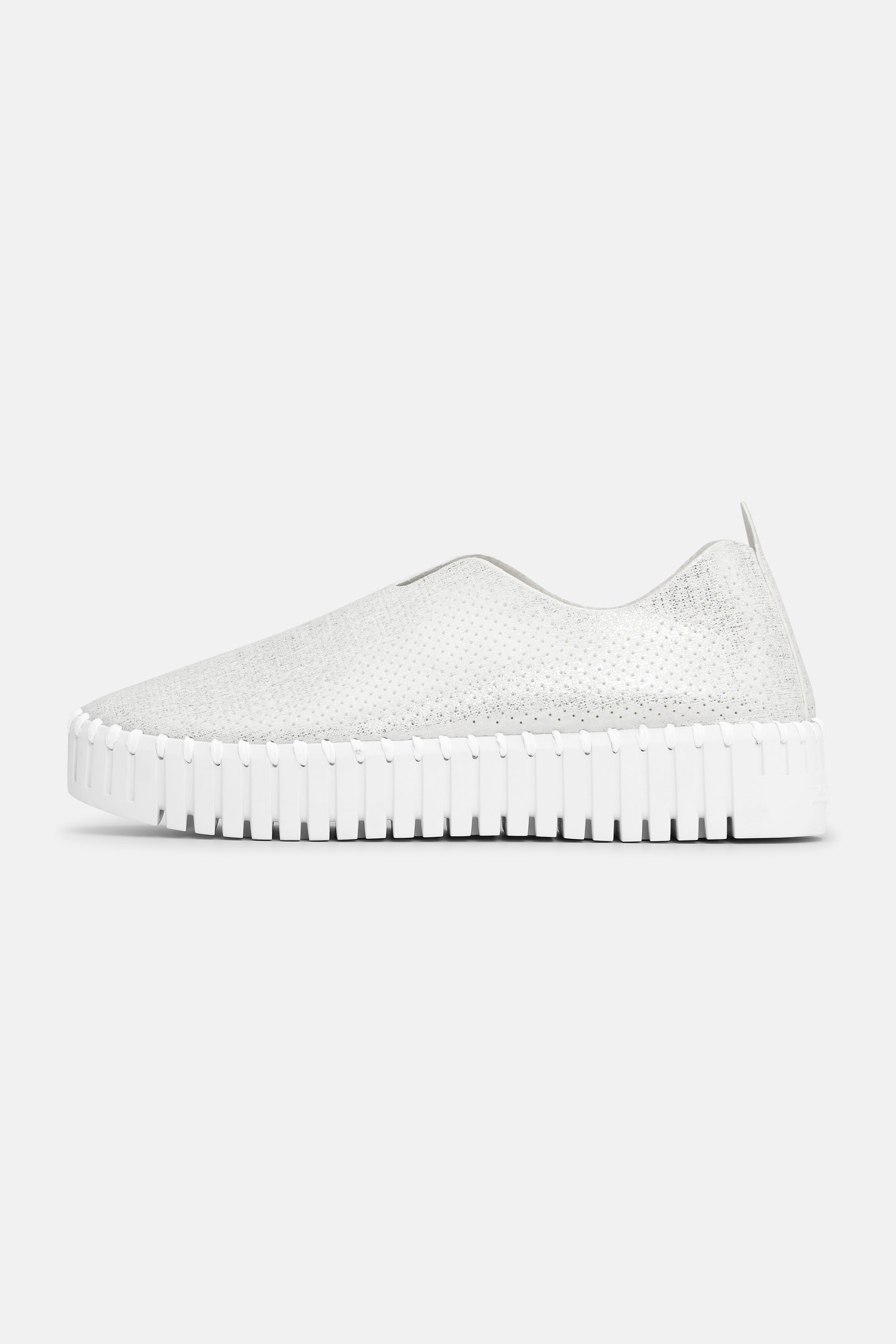 Platform Tulip Sko Glitter - White White