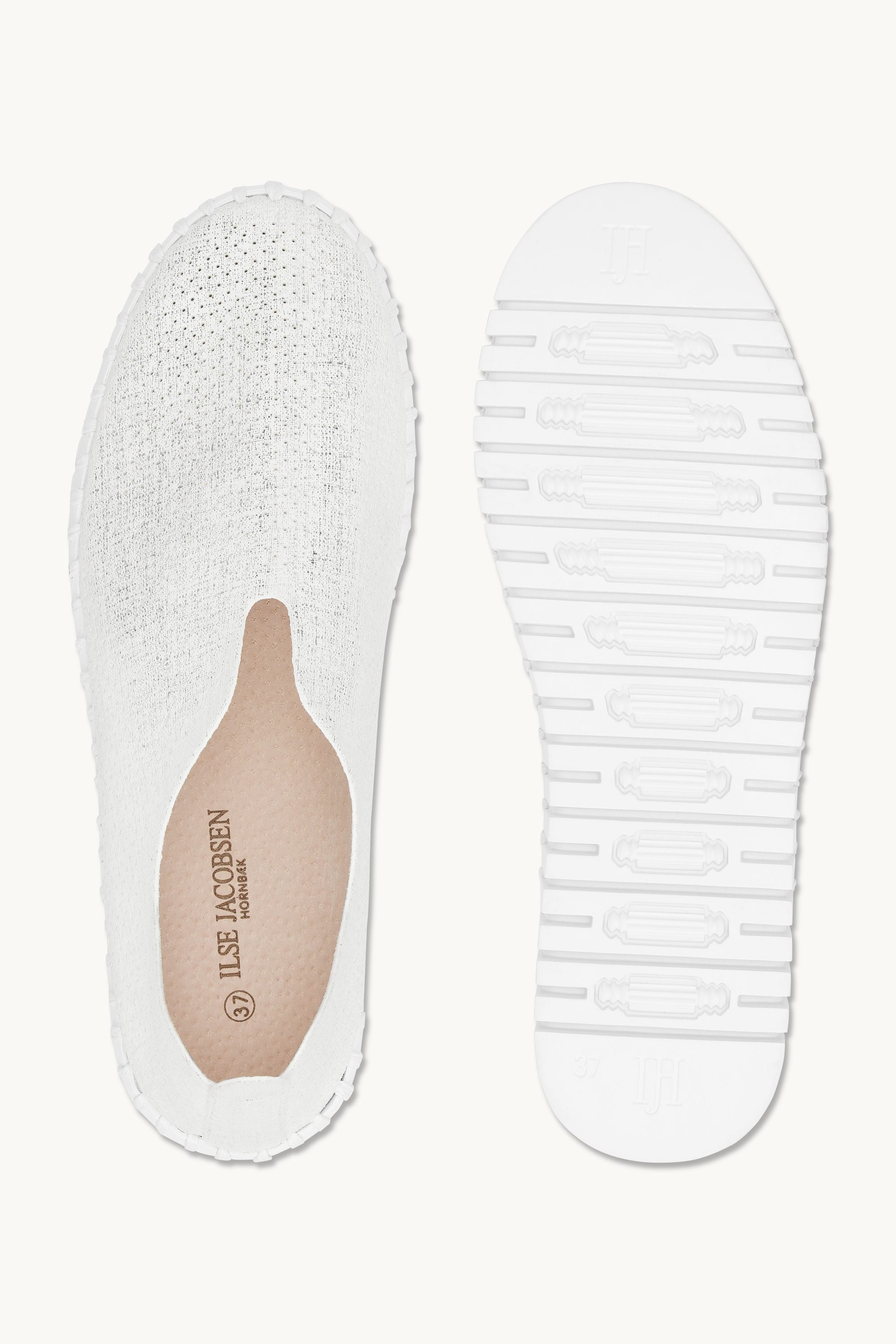 Platform Tulip Sko Glitter - White White