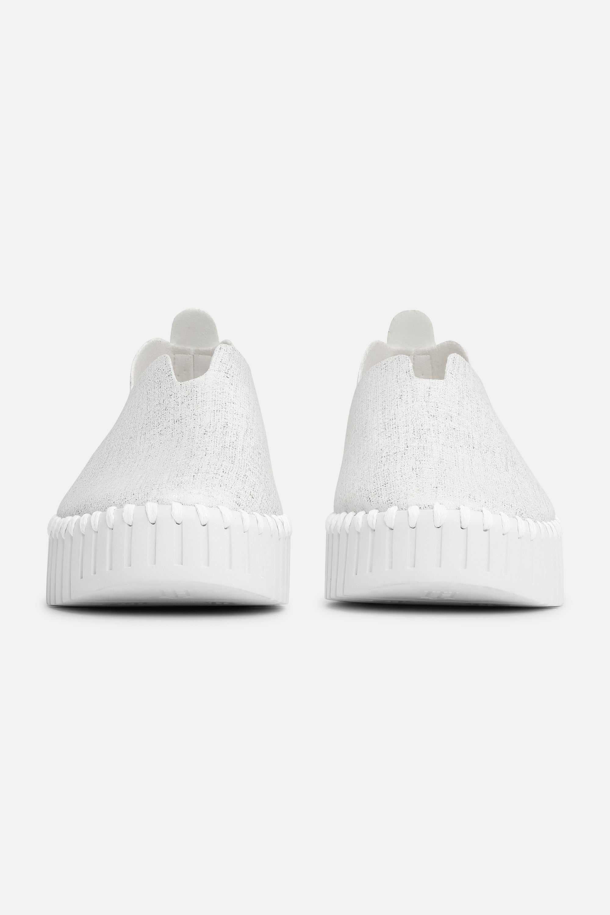 Platform Tulip Sko Glitter - White White