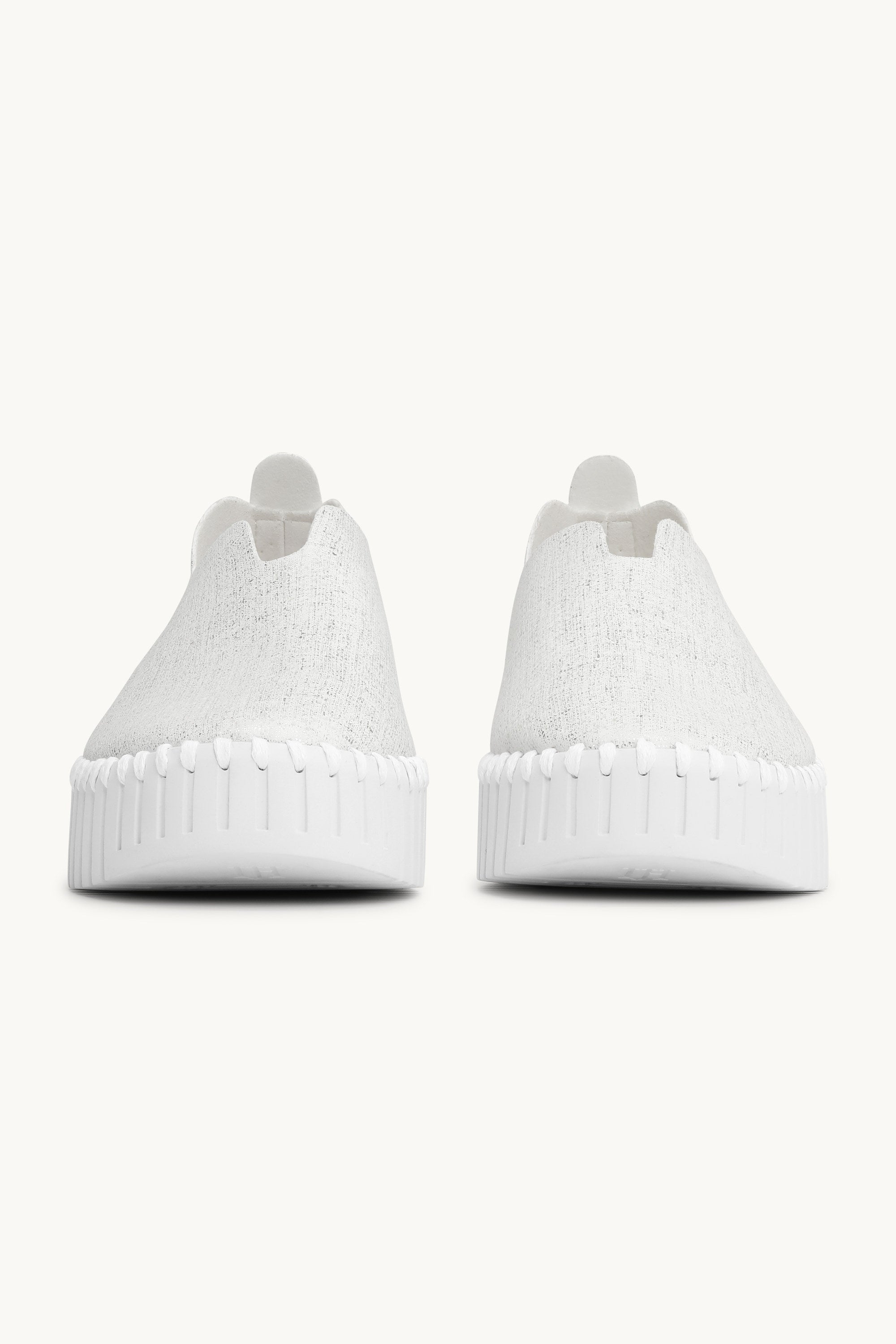 Platform Tulip Sko Glitter - White White