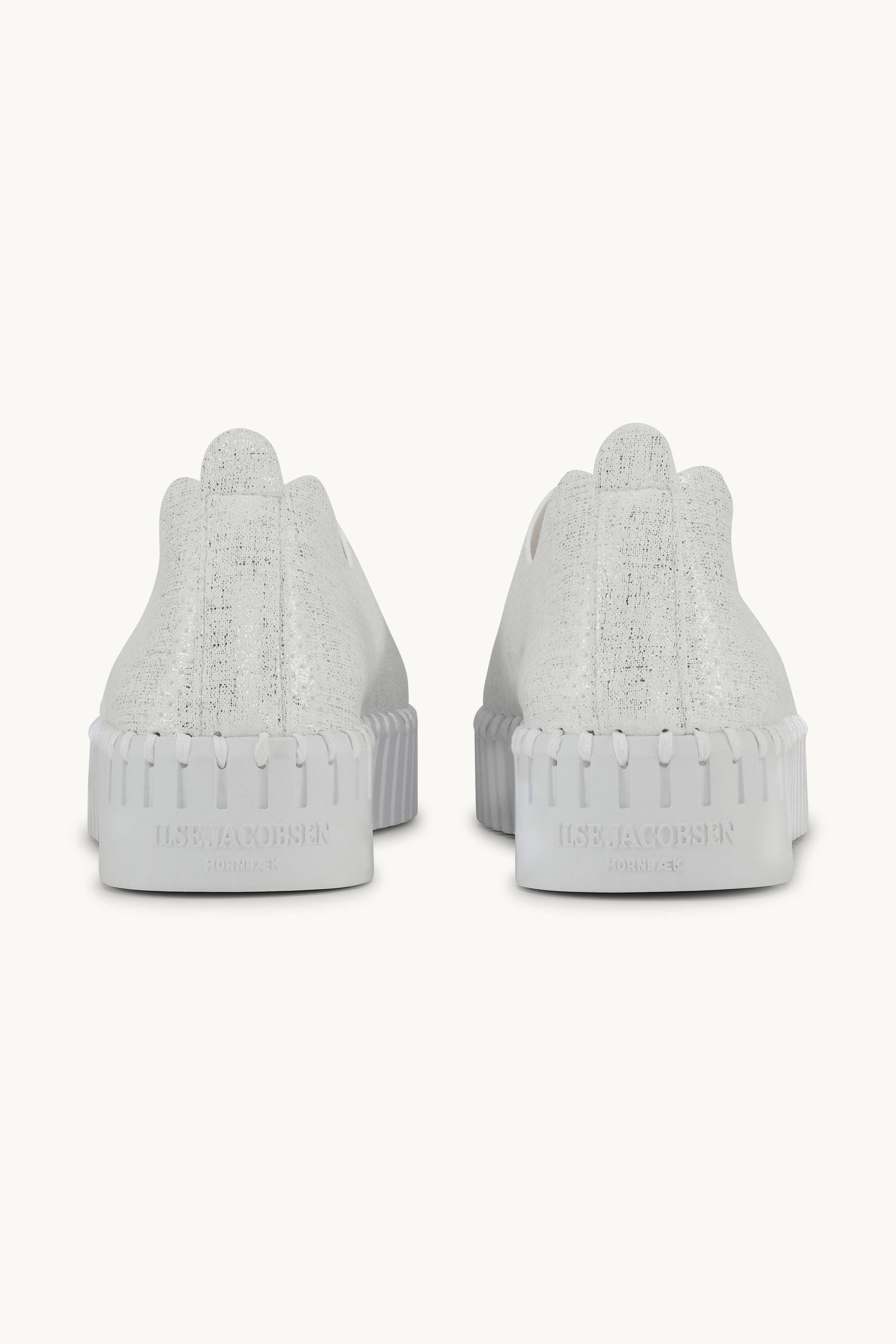 Platform Tulip Sko Glitter - White White