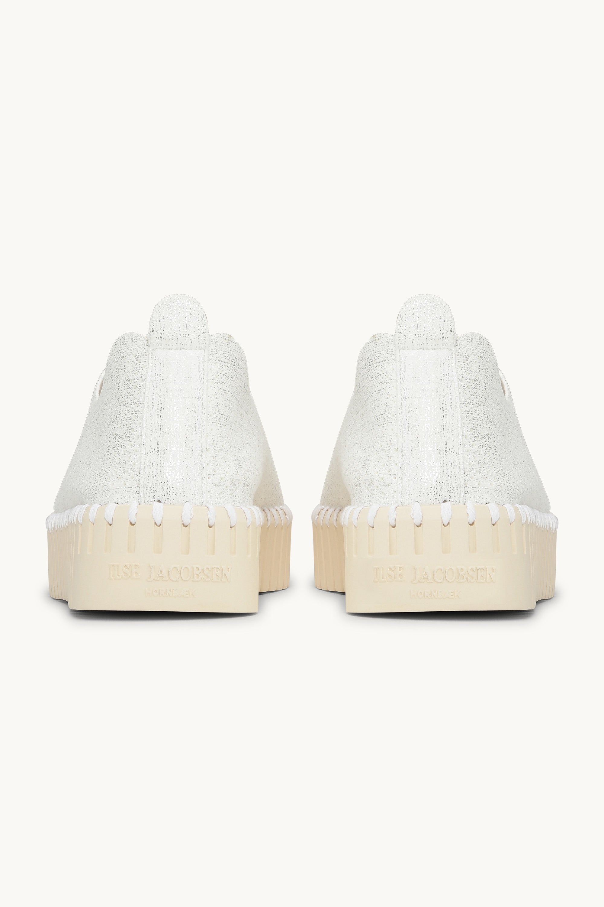 Tulip Zapatos con Plataforma Brillo - White Pearled Ivory