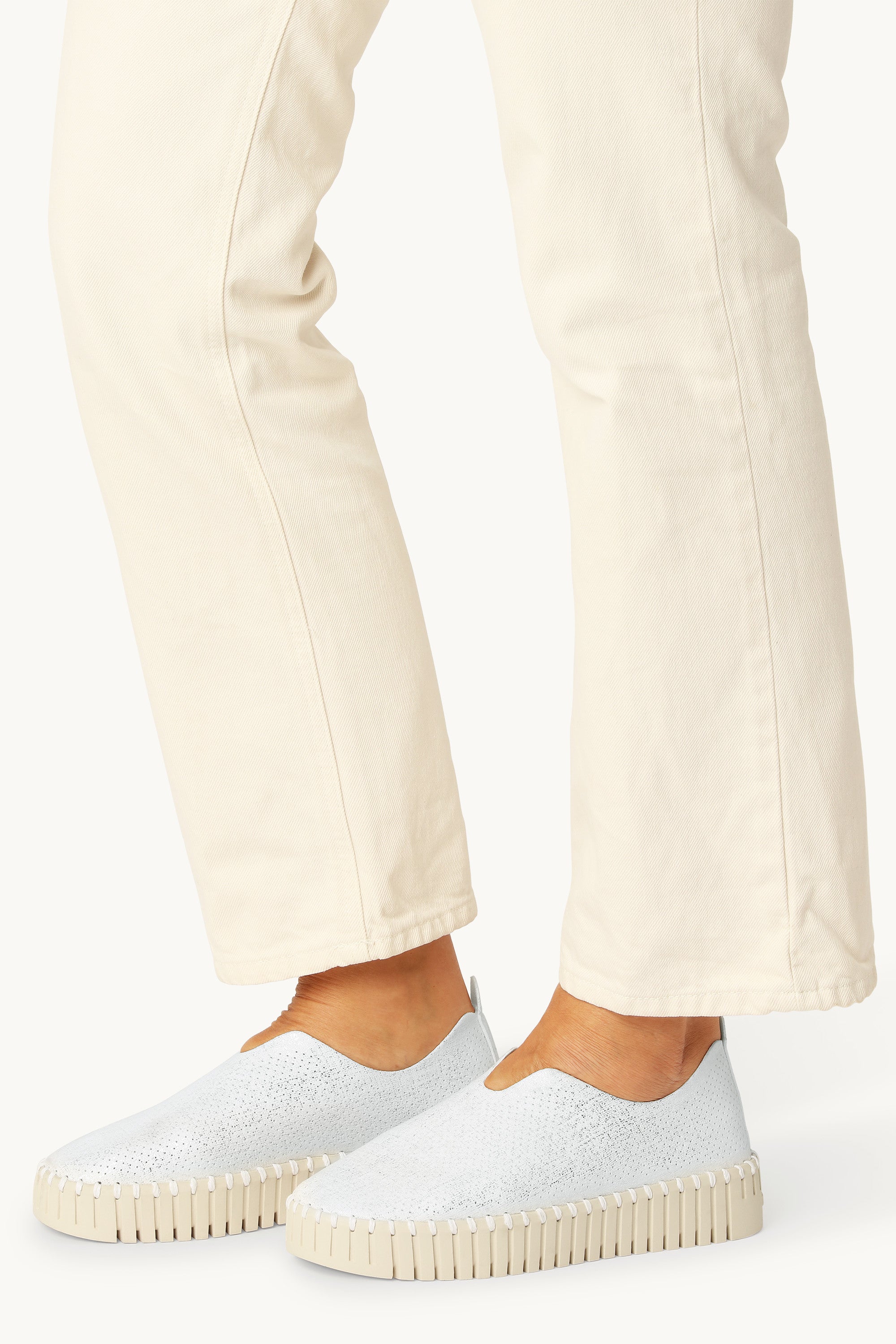 Tulip Zapatos con Plataforma Brillo - White Pearled Ivory