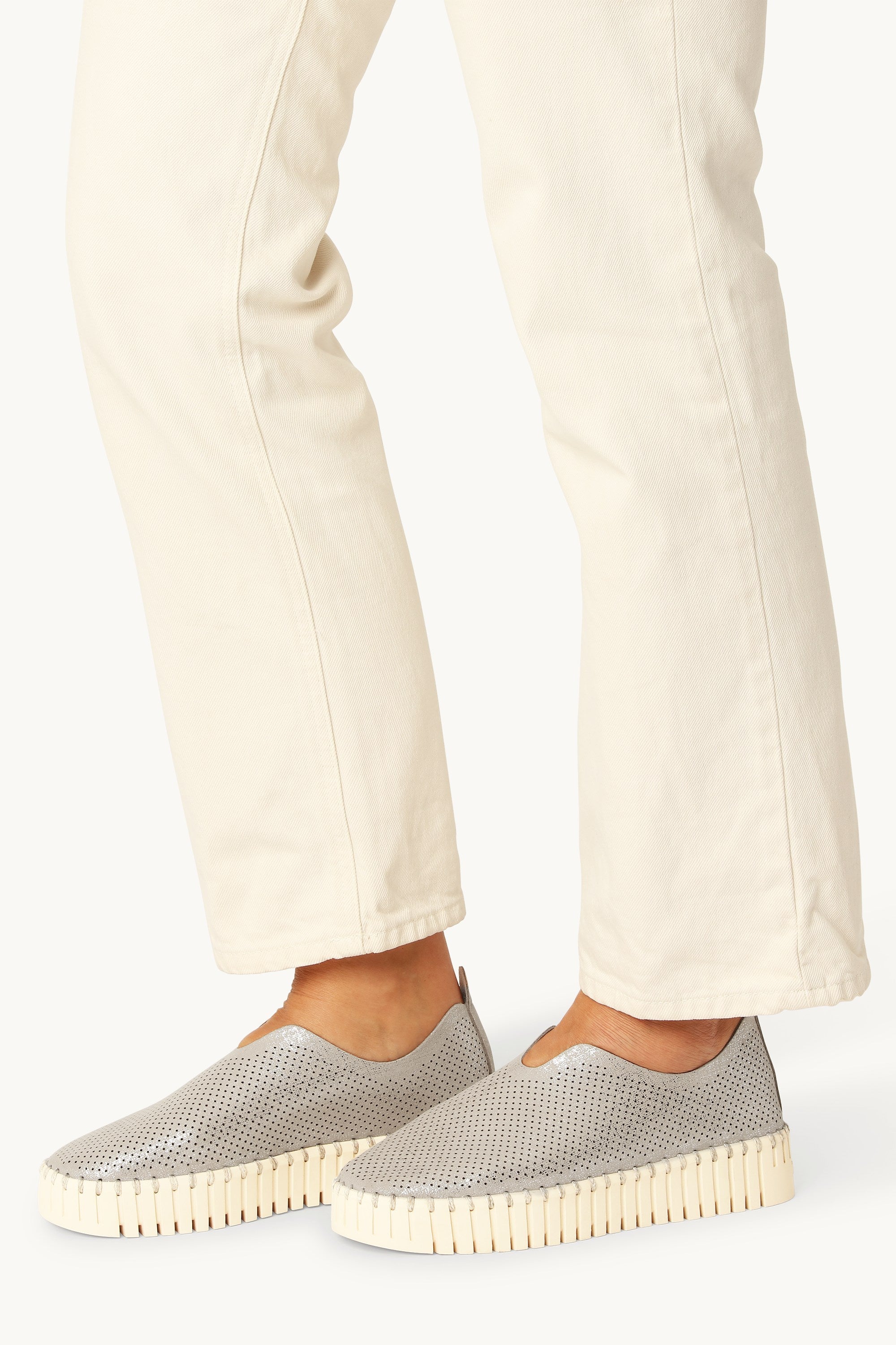 Tulip Zapatos con Plataforma Brillo - Silver Pearled Ivory