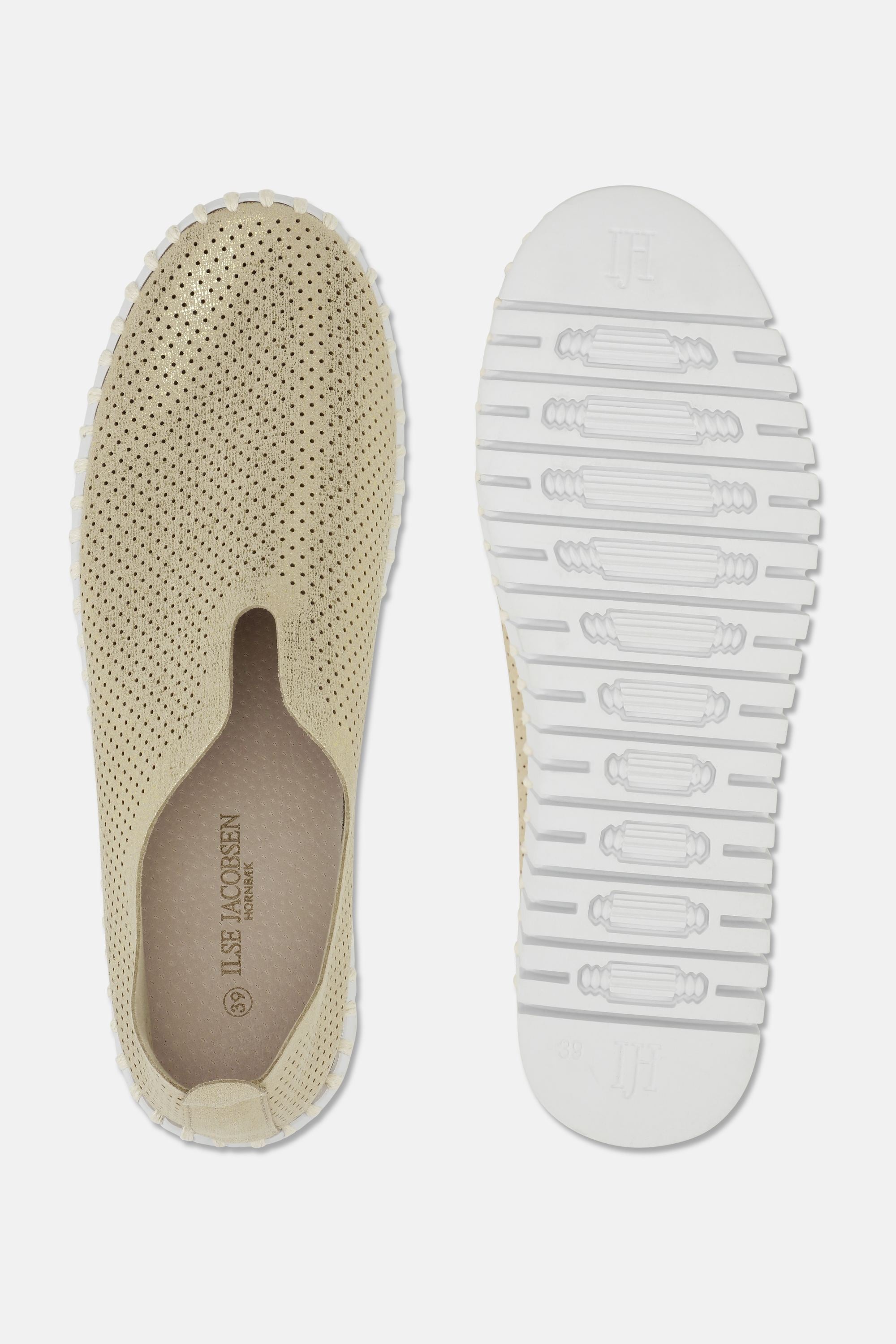 Platform Tulip Sko Glitter - Platin White