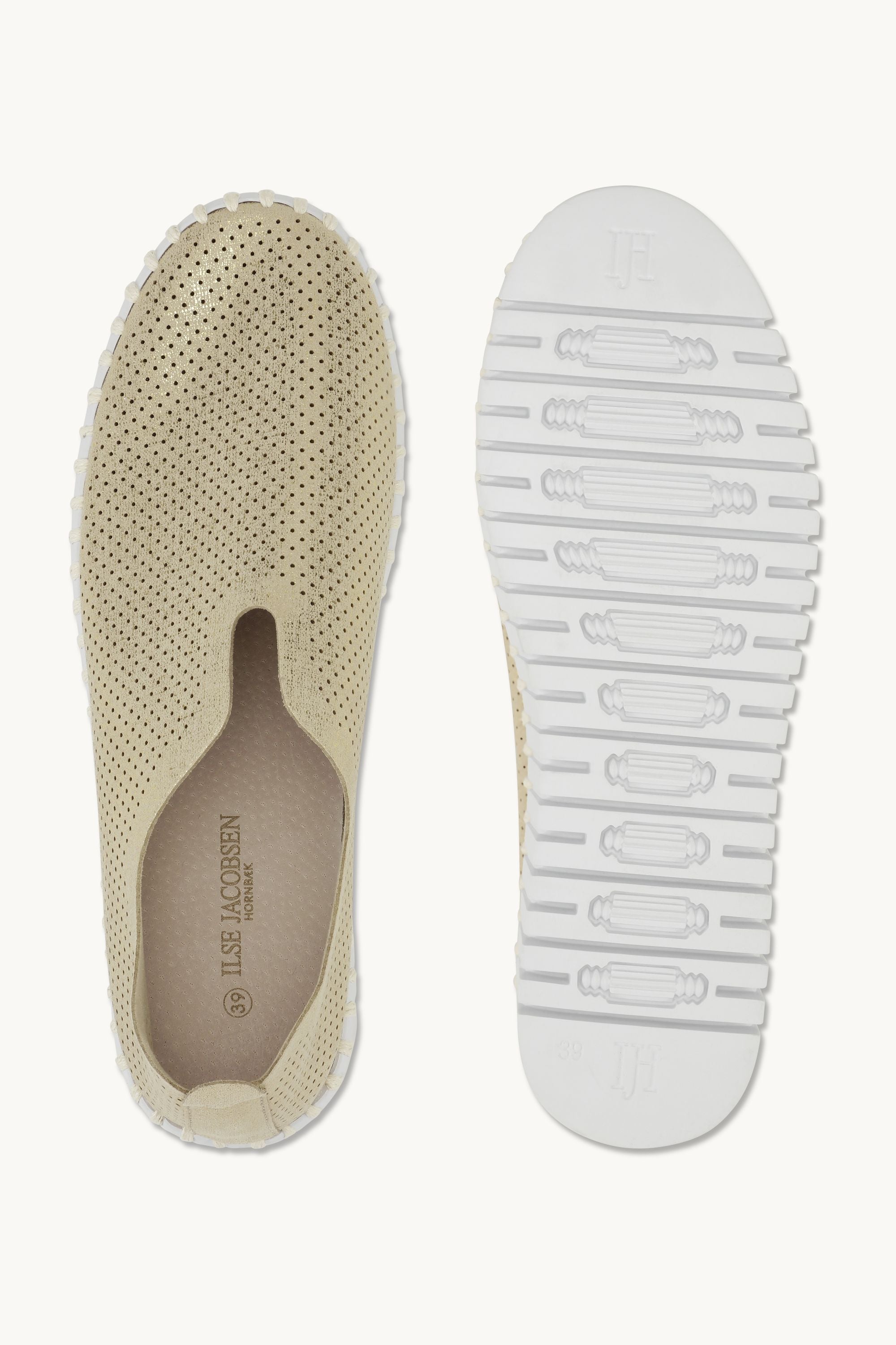 Platform Tulip Sko Glitter - Platin White