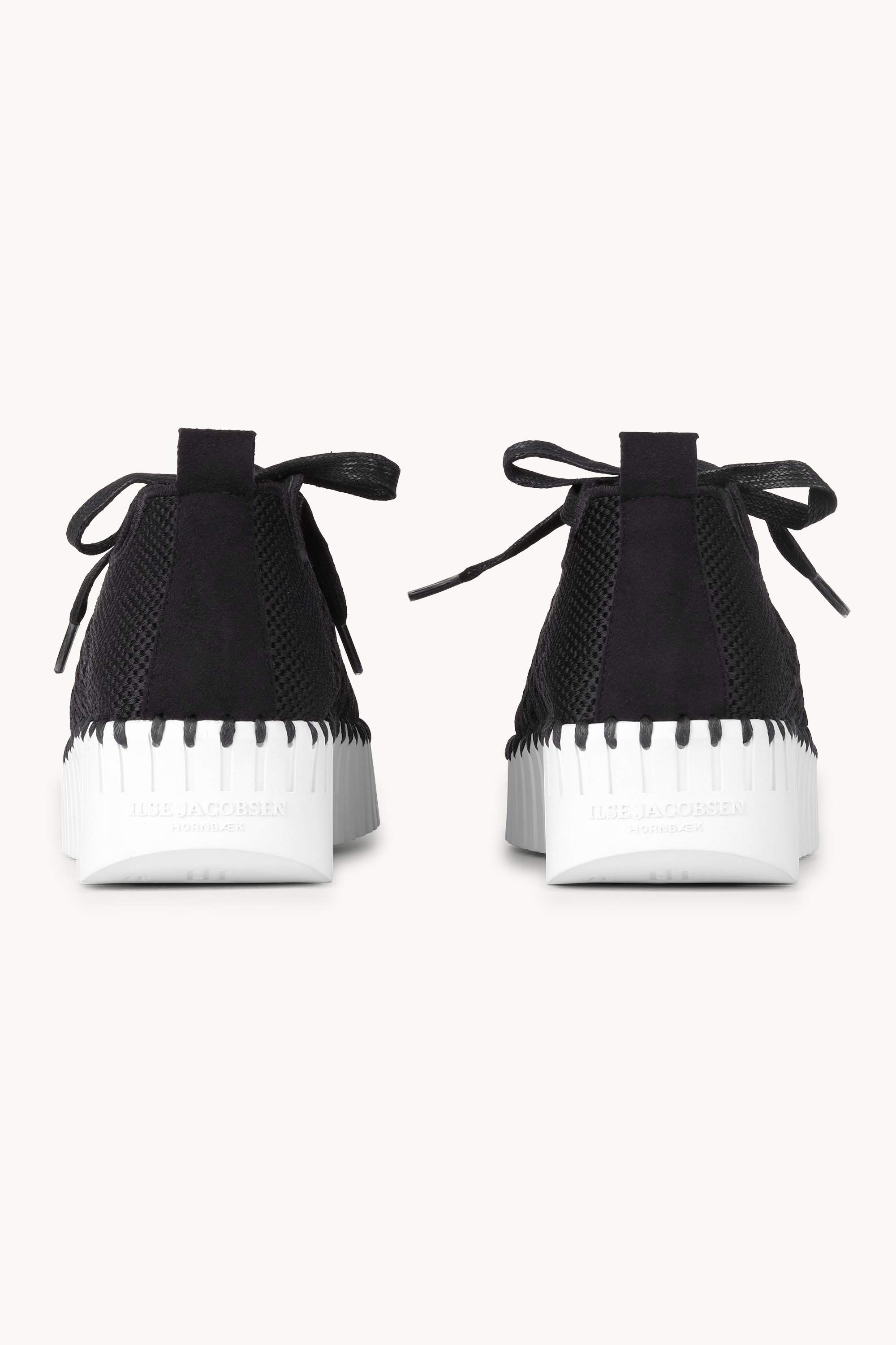 Tulip Flats With Laces - Black White