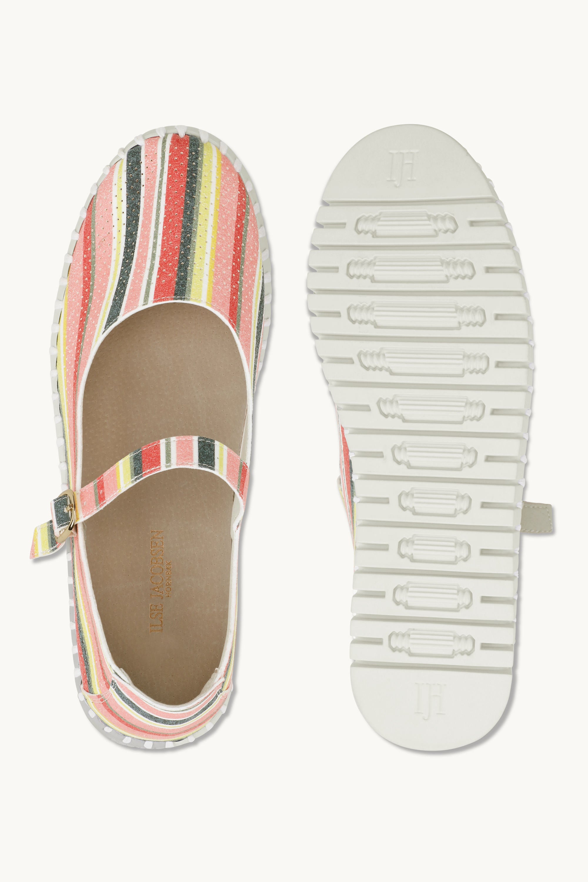 Bailarina a Rayas - Peach Bud White