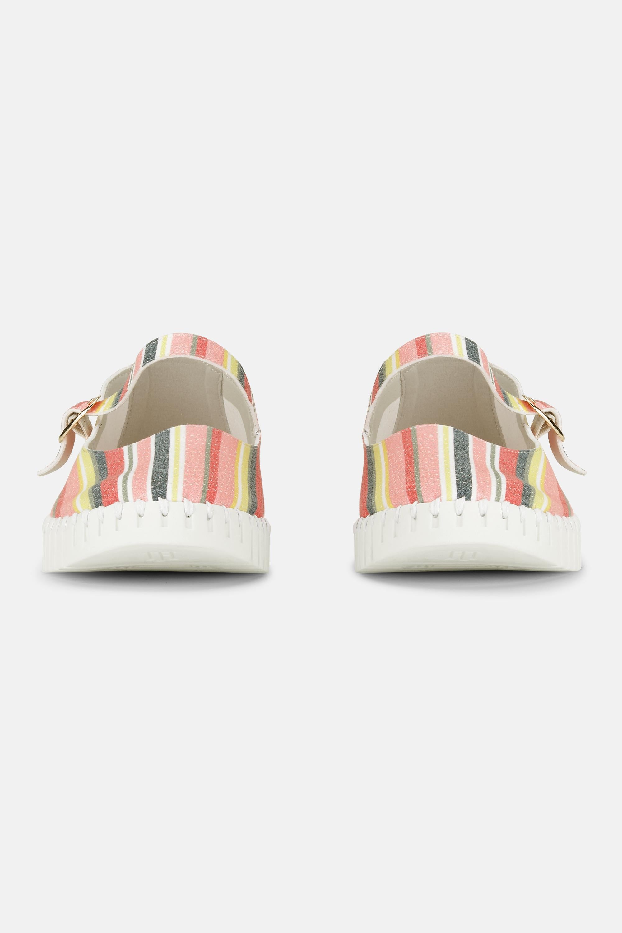 Bailarina a Rayas - Peach Bud White