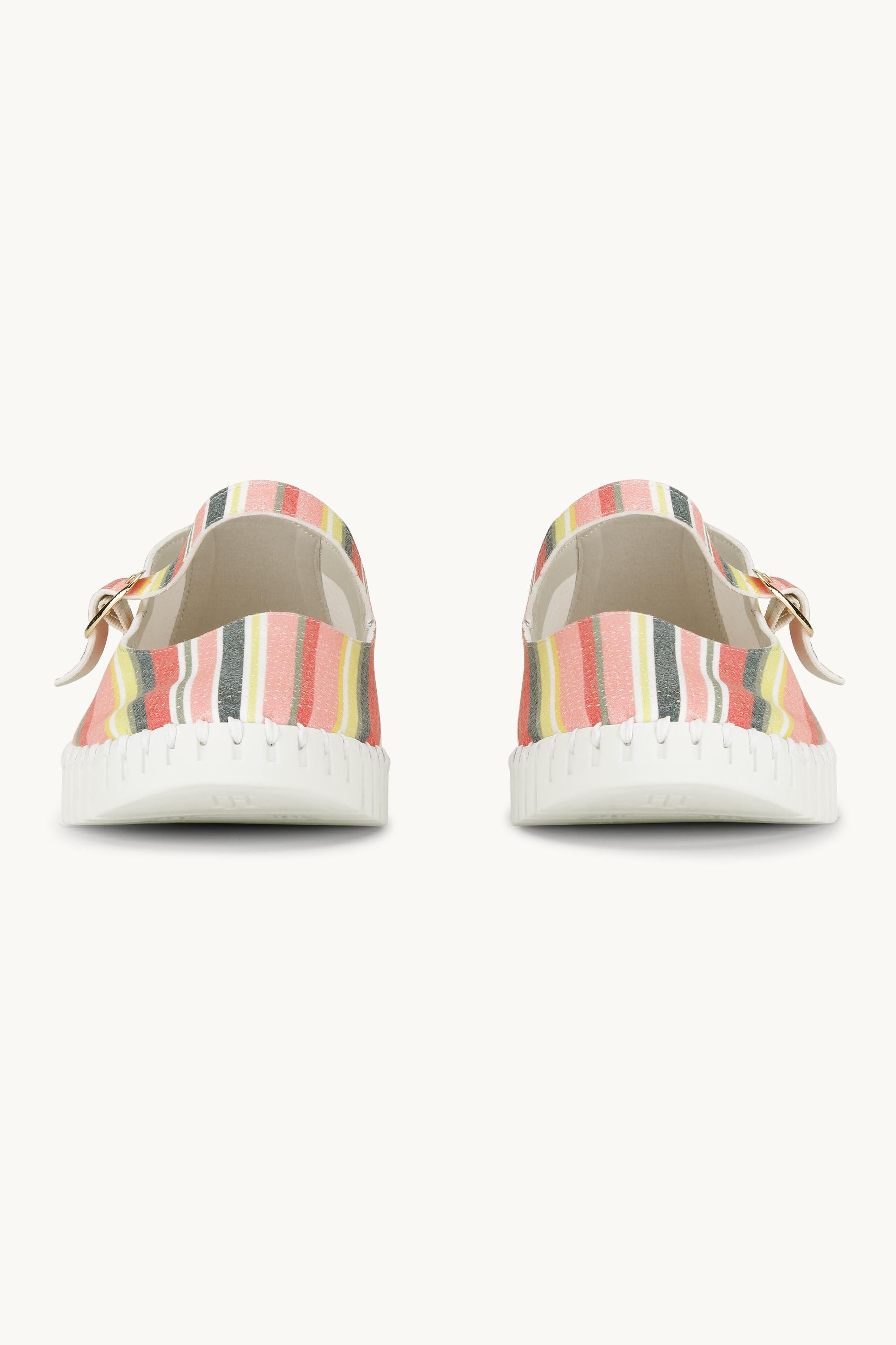 Bailarina a Rayas - Peach Bud White