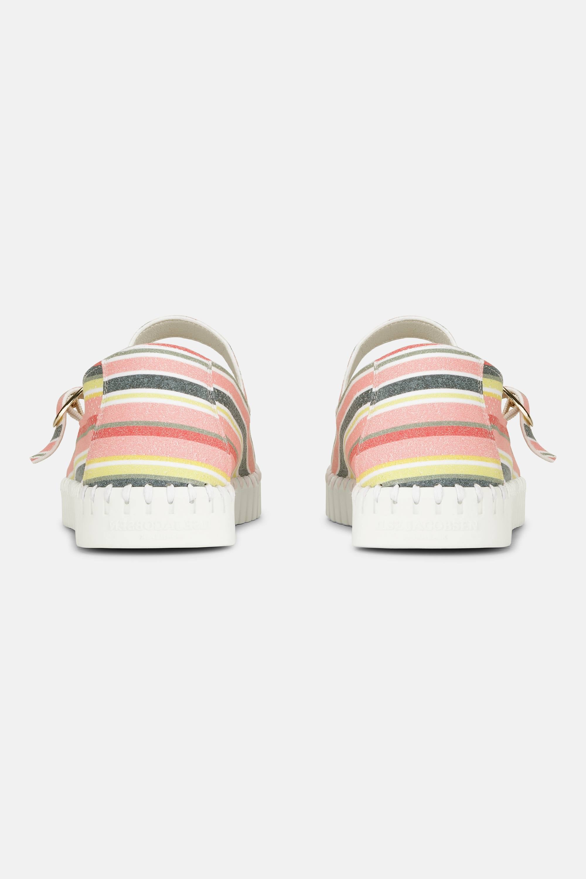 Bailarina a Rayas - Peach Bud White